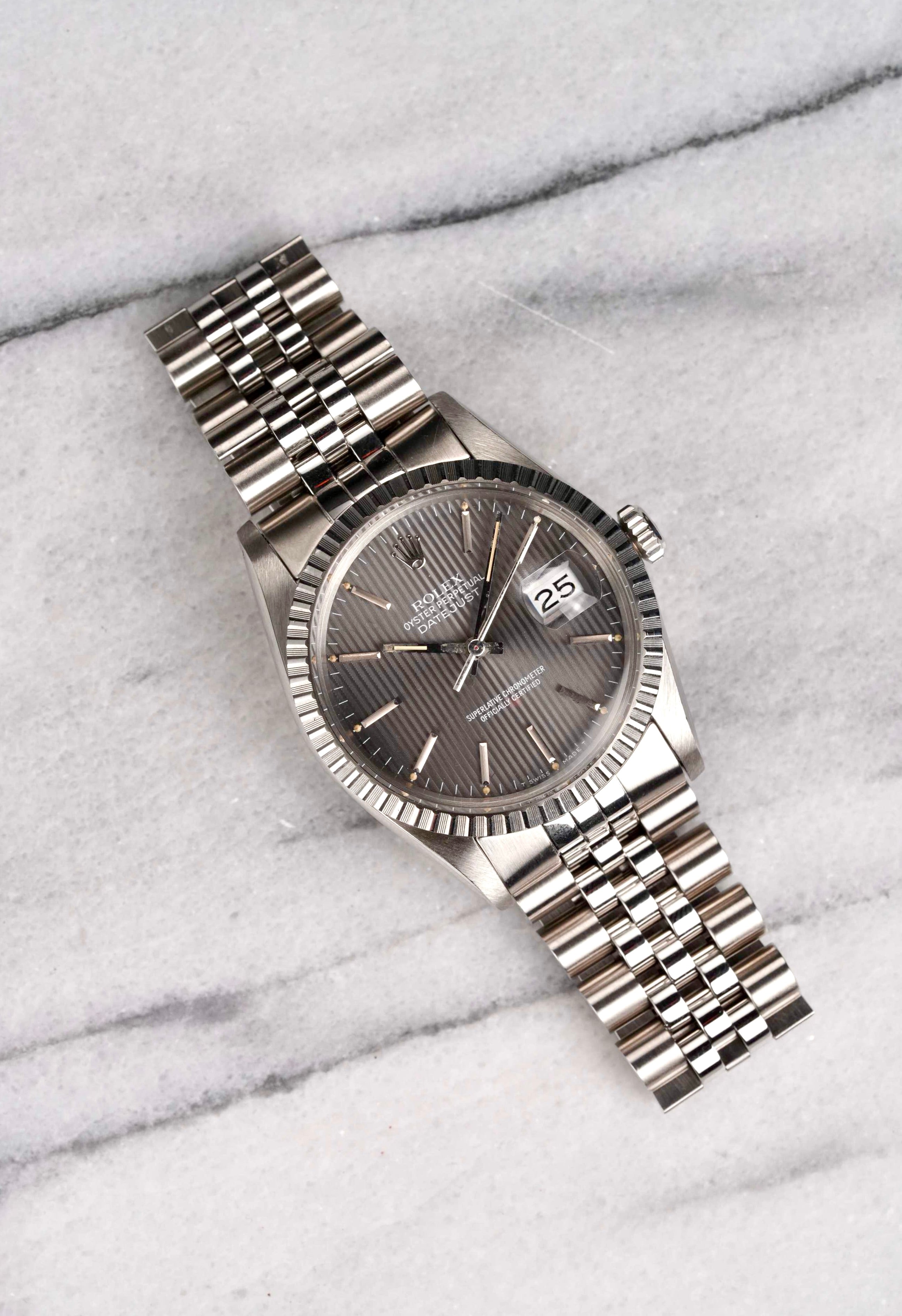 Rolex Datejust 16030 - Grey Tapestry.