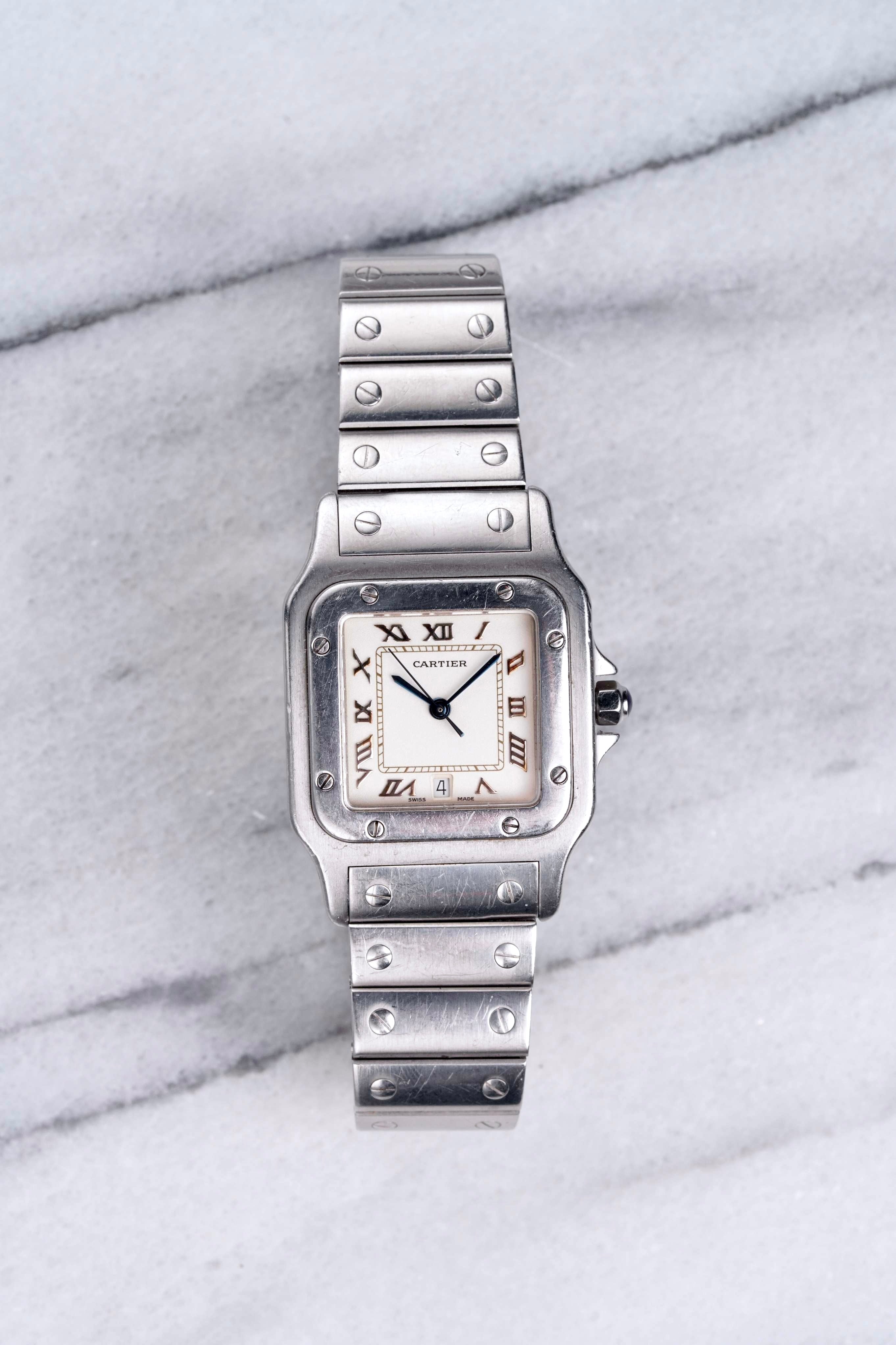 Cartier Santos 1564 - White Dial.