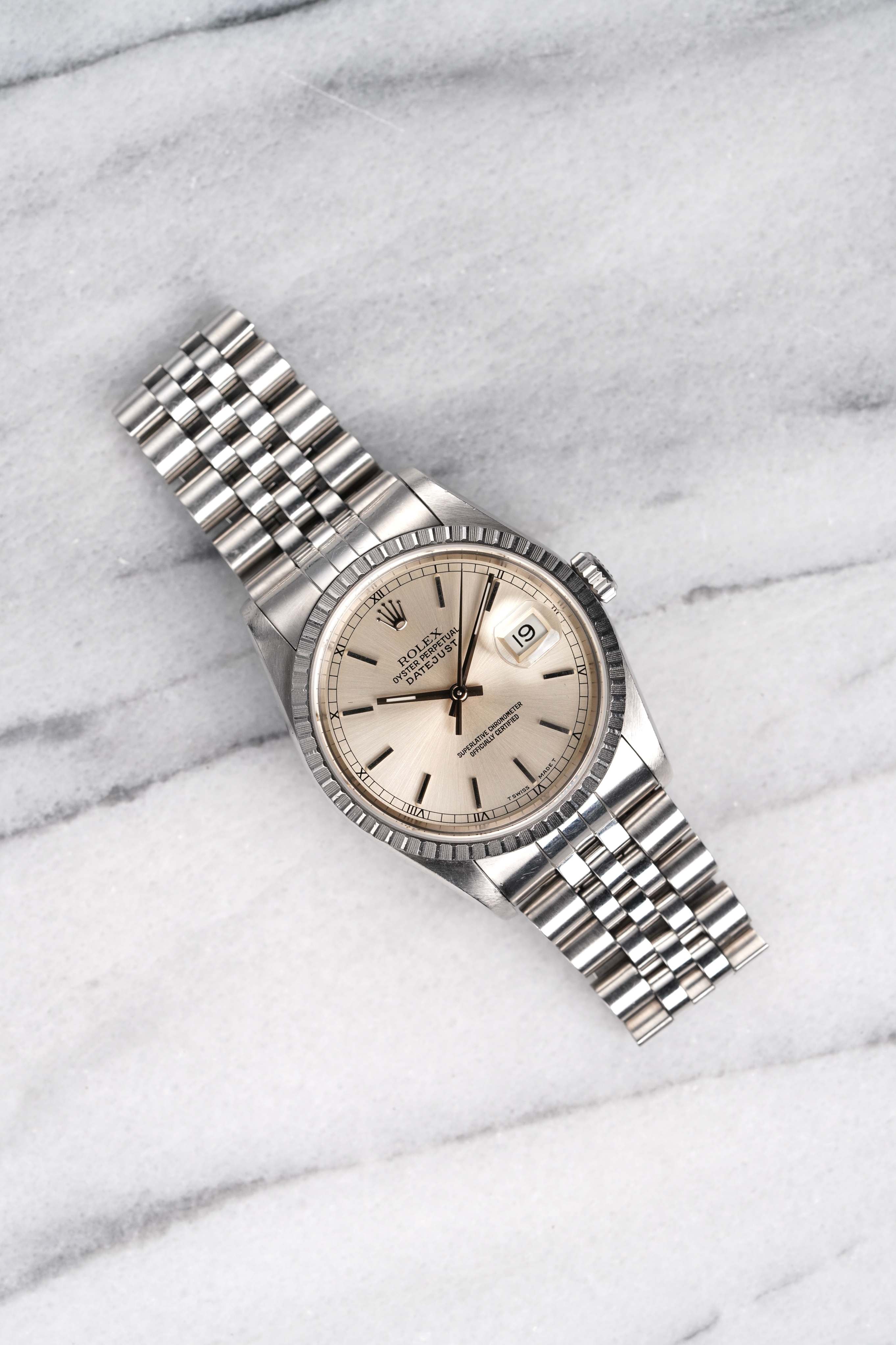 Rolex Datejust 16220 - Silver Dial