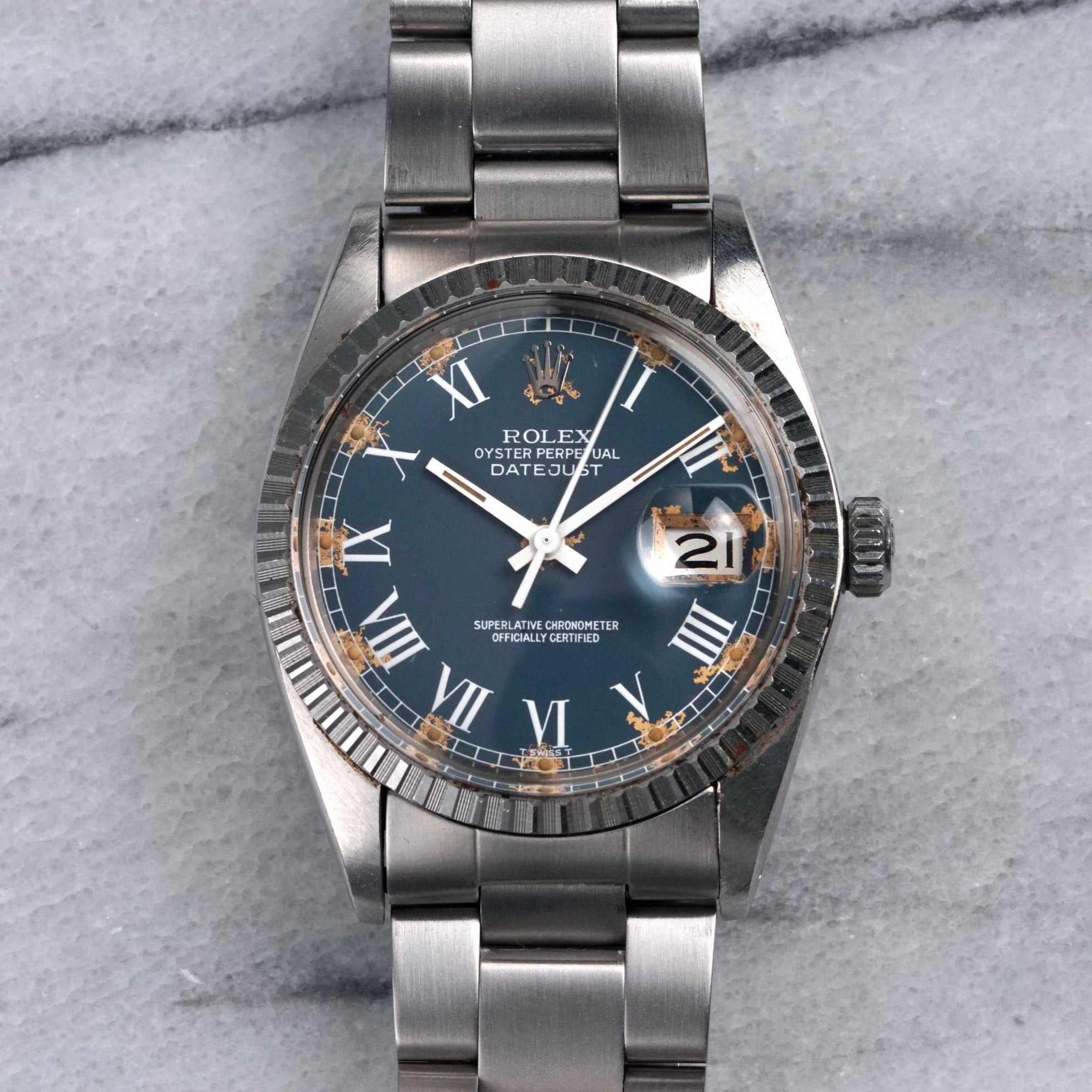 Rolex Datejust 16030 - Blue Buckley Dial