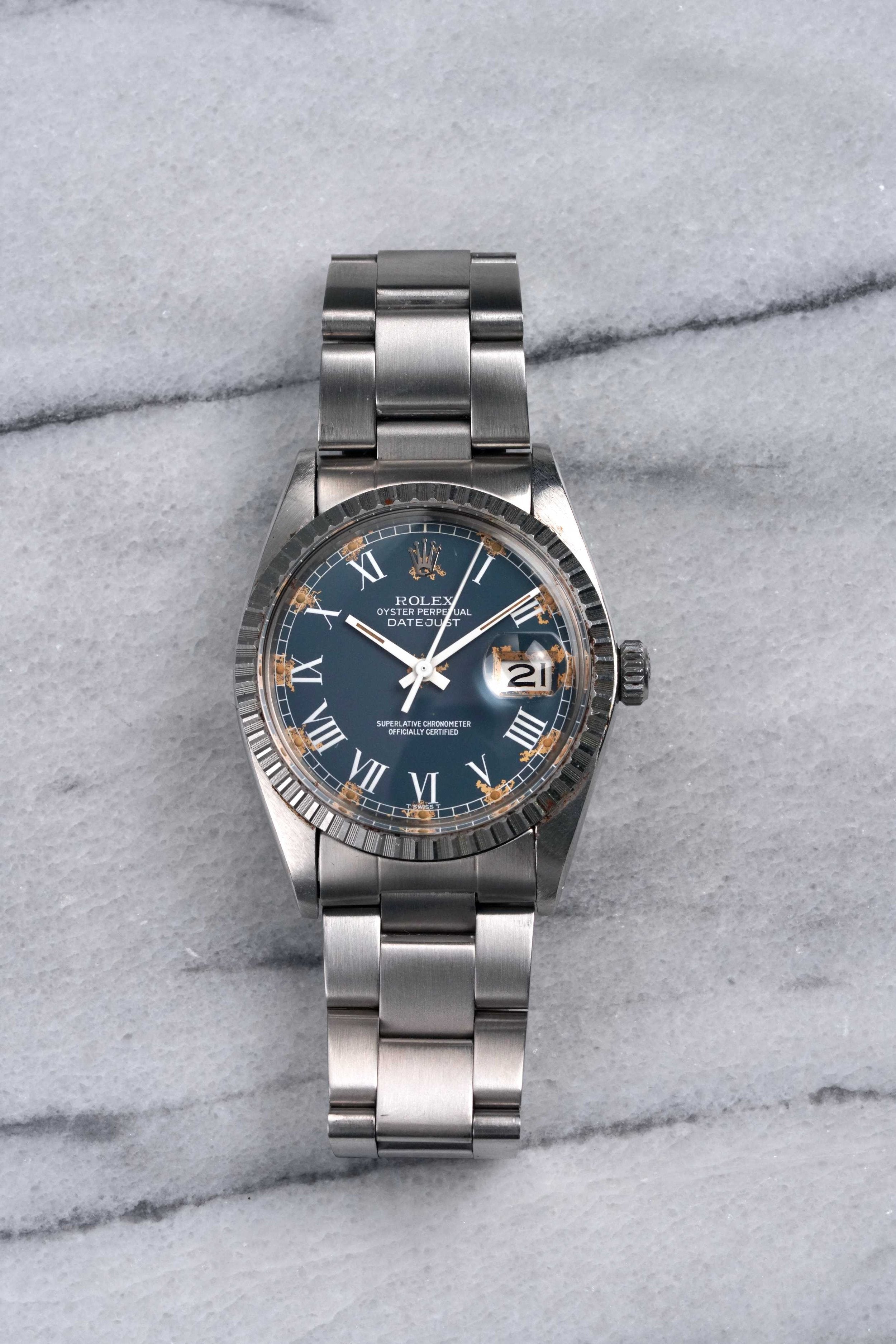 Rolex Datejust 16030 - Blue Buckley Dial