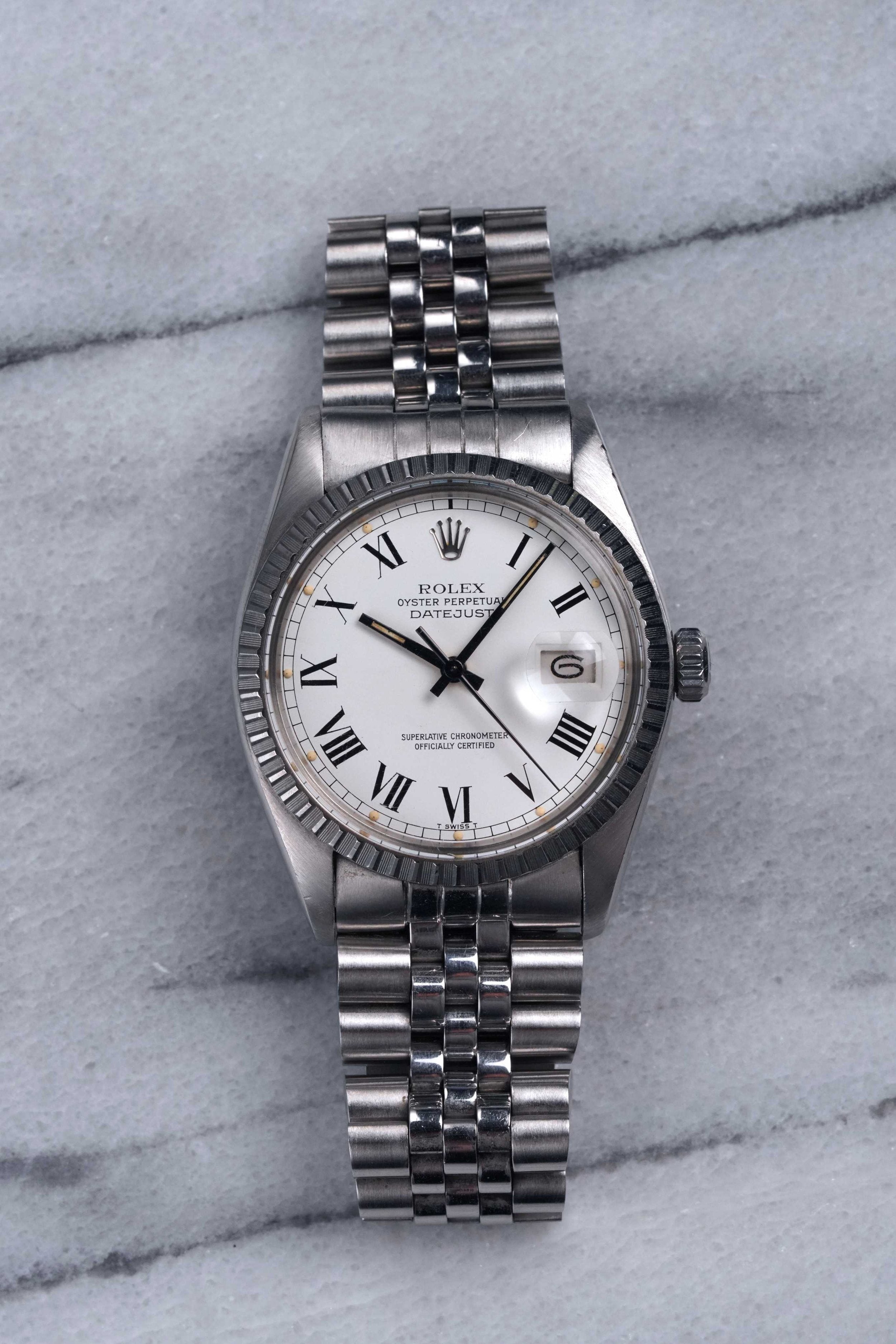 Rolex Datejust 16030 - White Buckley Dial.