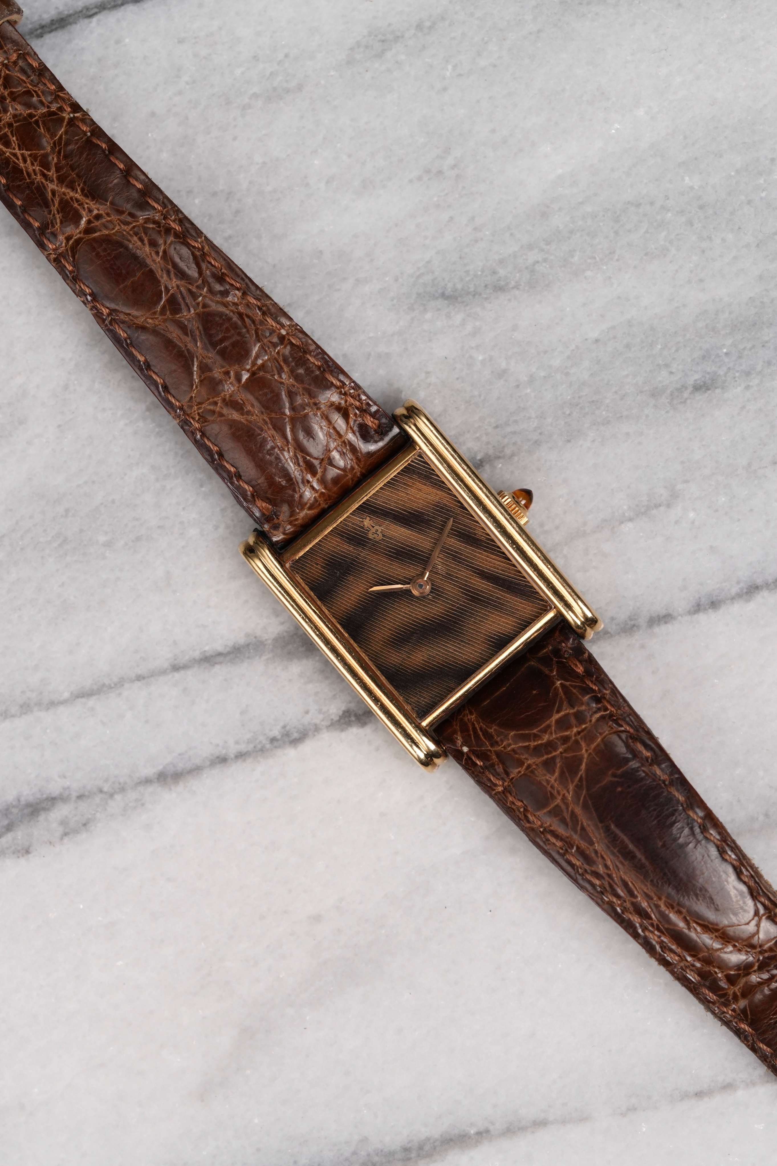 Corum Tank - 18K Yellow Gold Pheasant Dial.