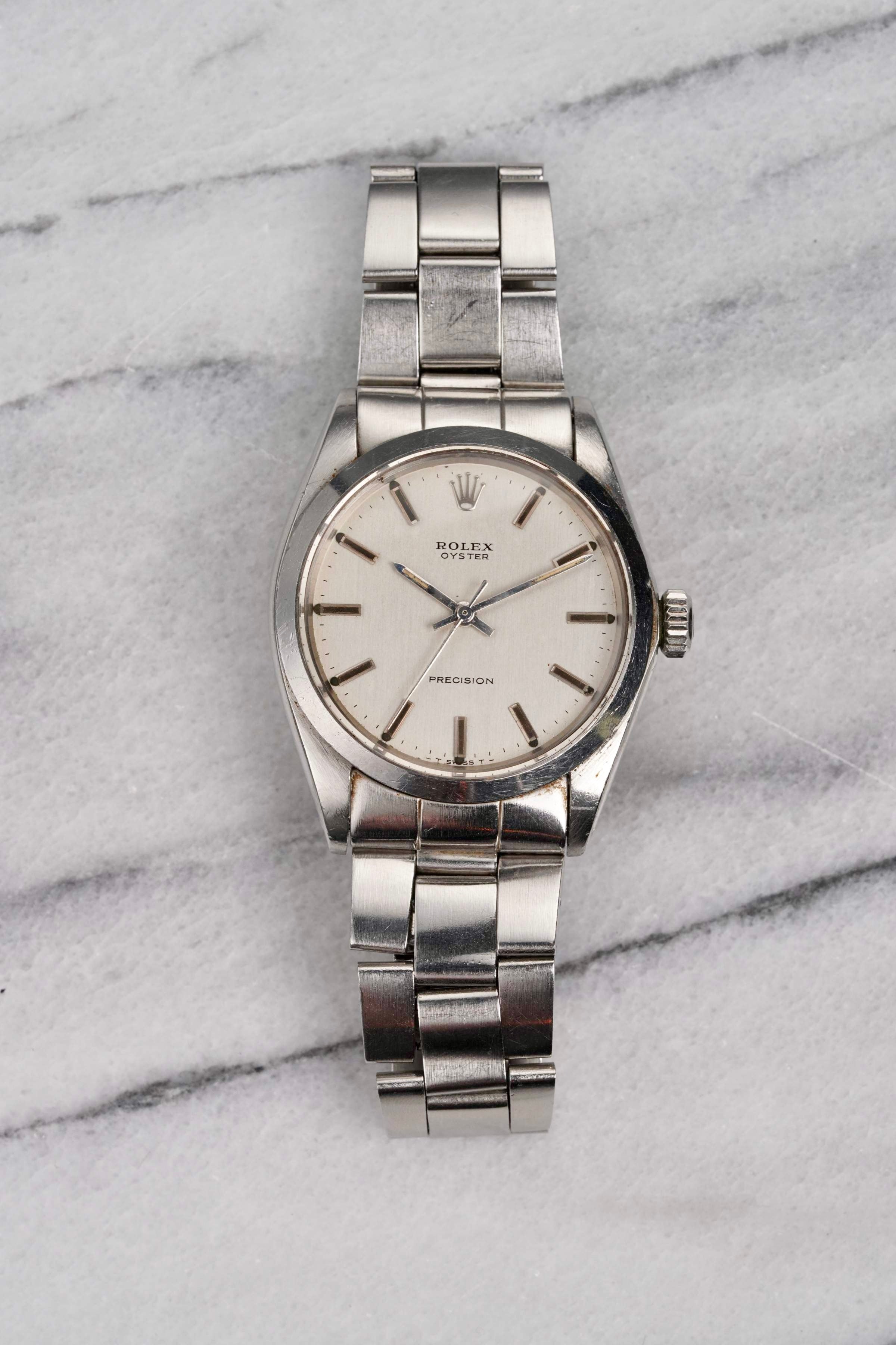 Rolex Precision Oyster - Silver Stripe Dial