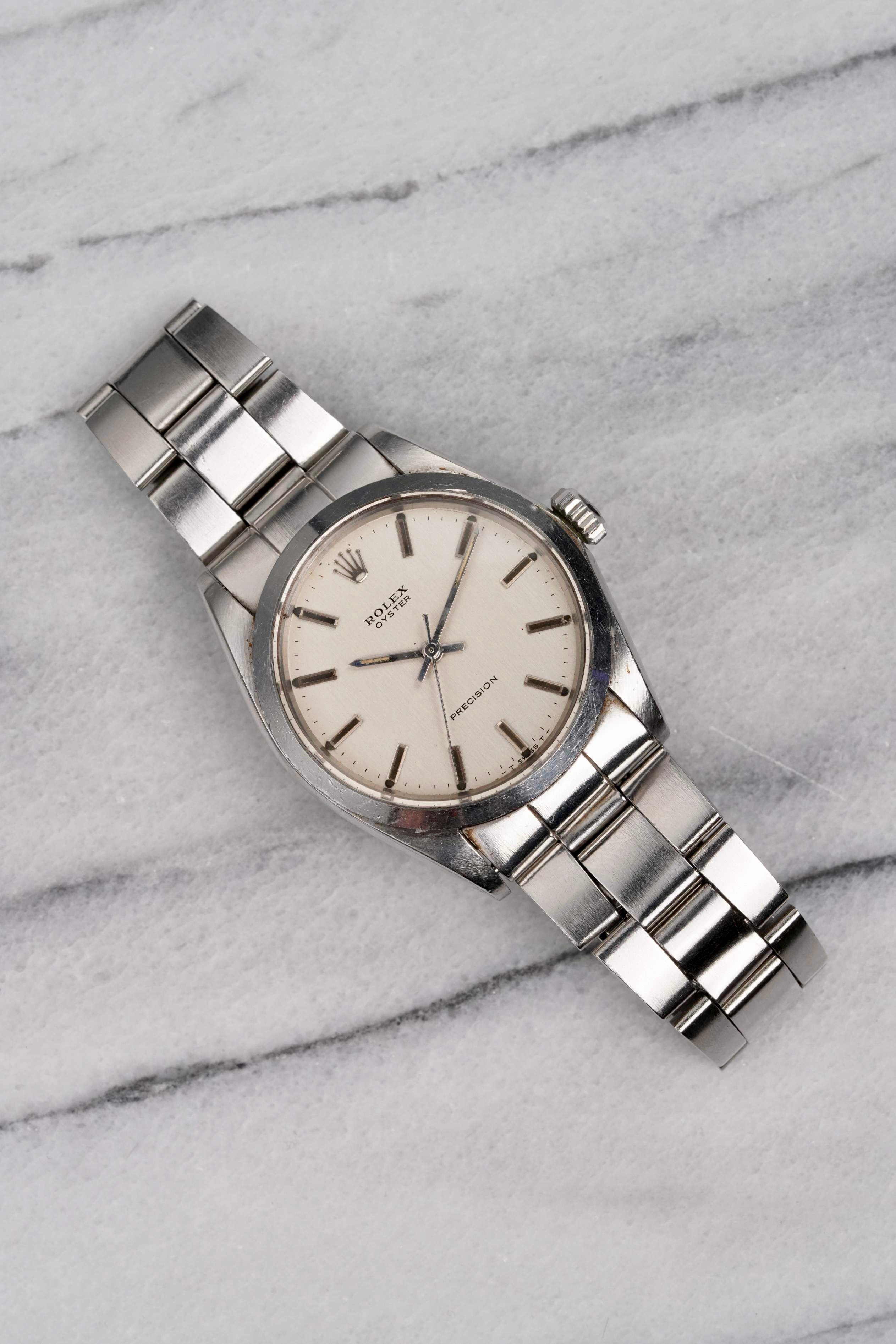 Rolex Precision Oyster - Silver Stripe Dial