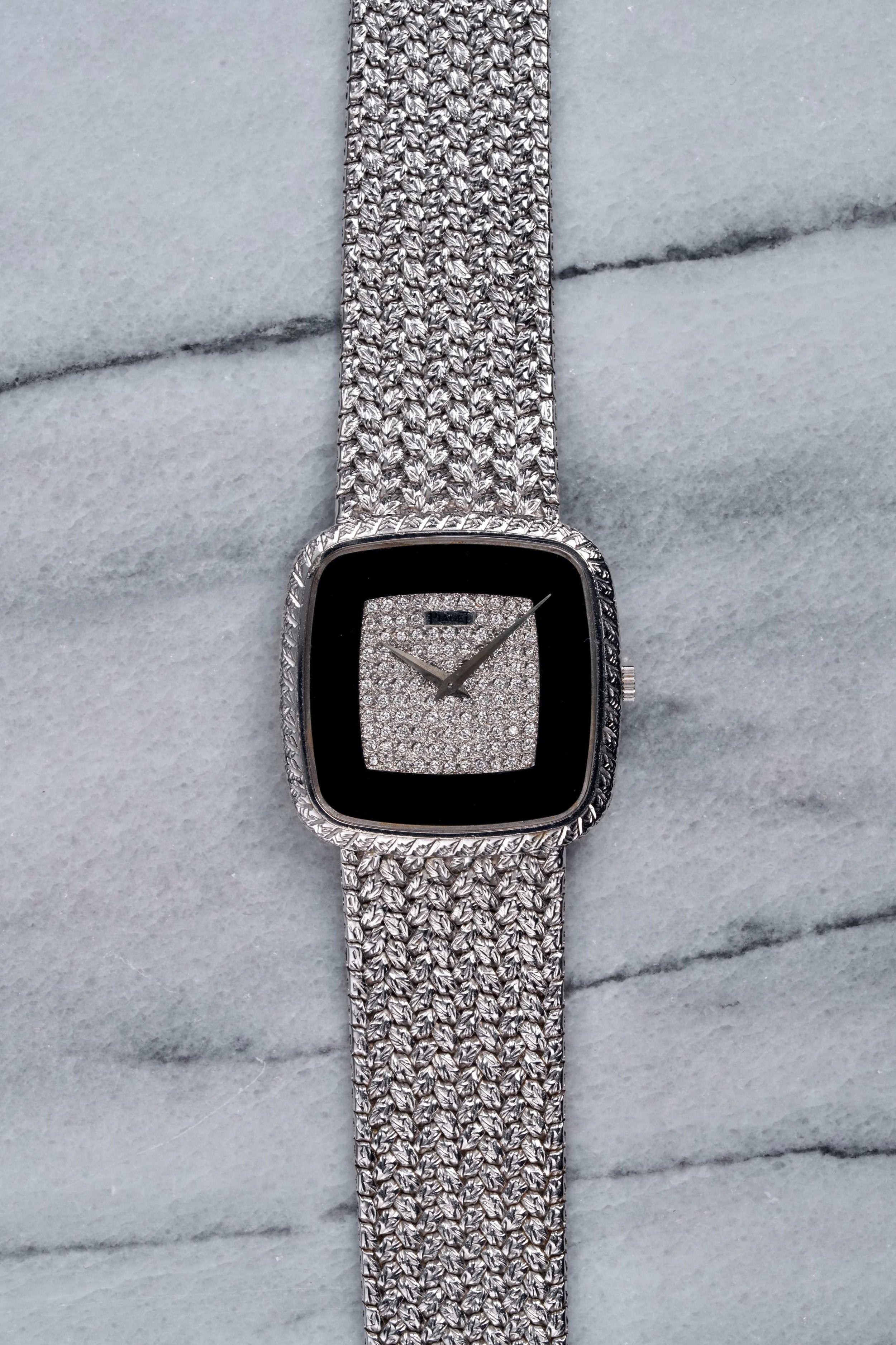 Piaget Onyx & Diamond - 18K White Gold.