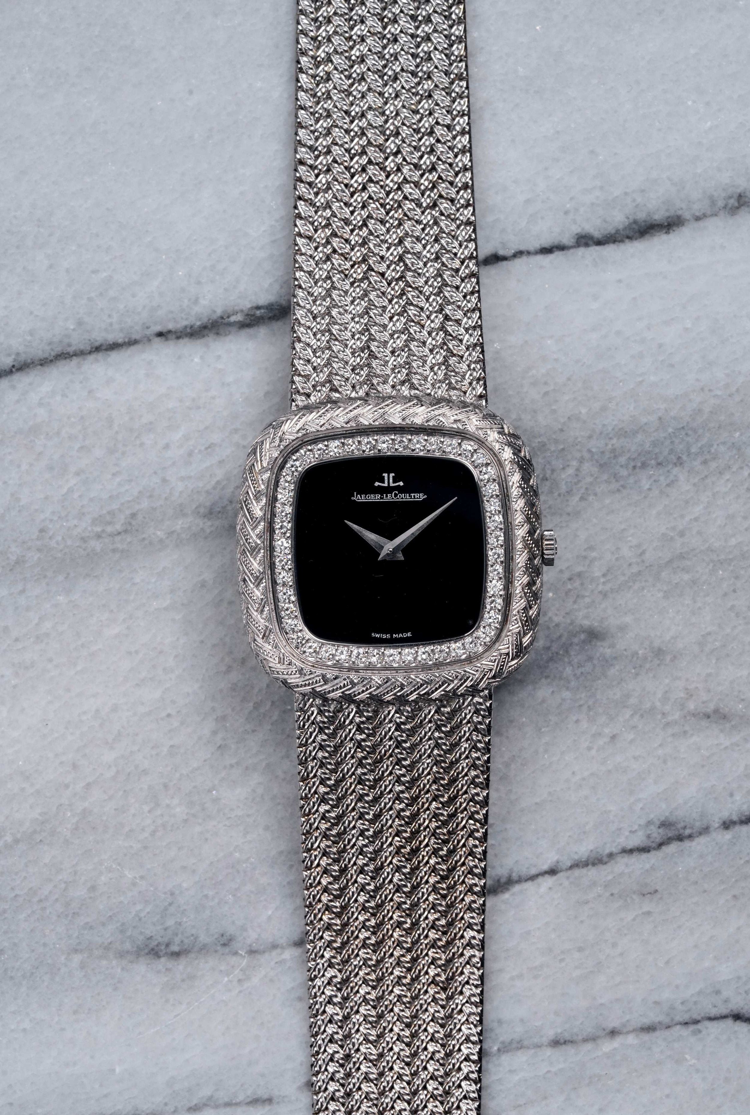 Jaeger Le Coultre - 18K White Gold/ Diamond Pave Dial.