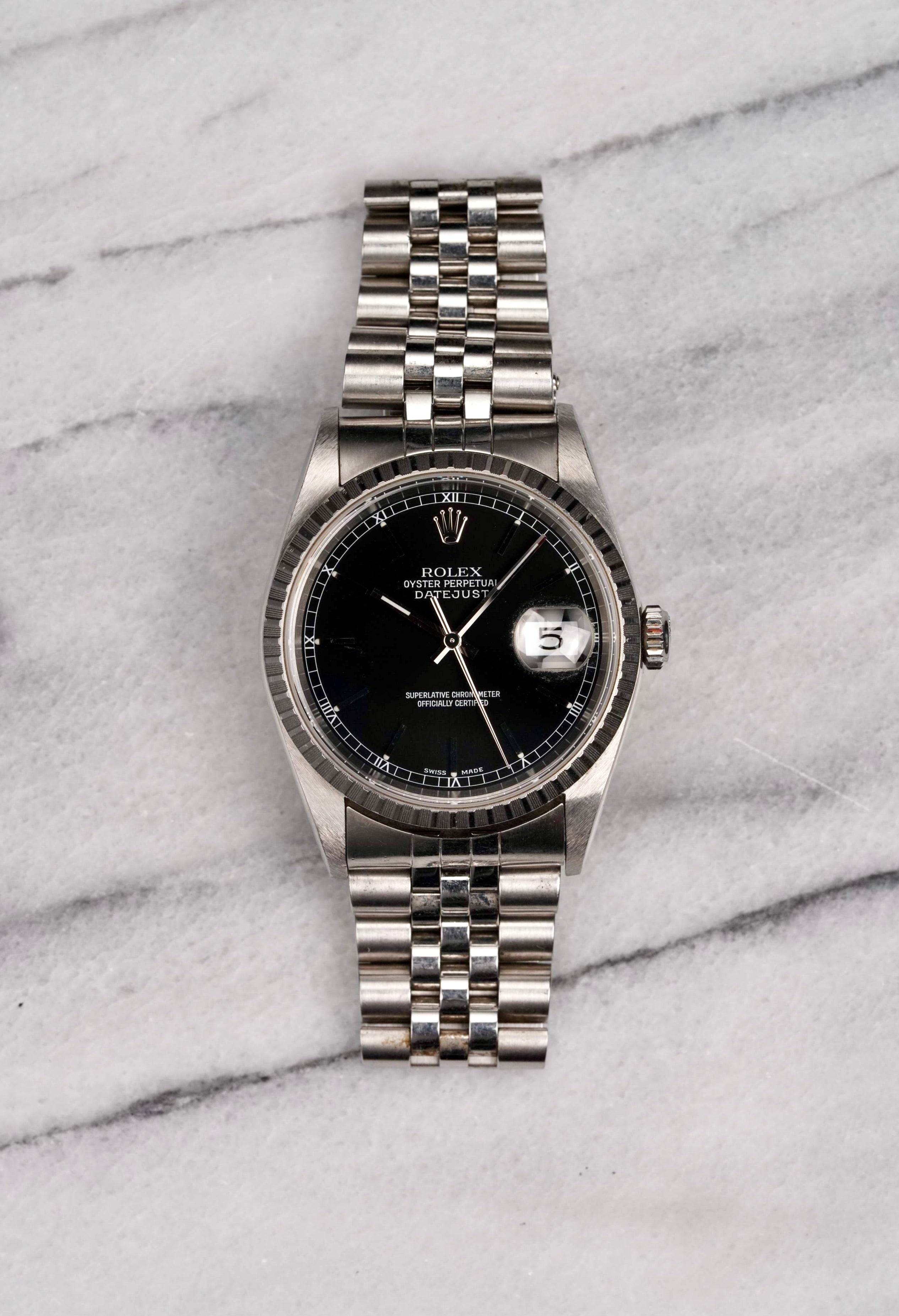 Rolex Datejust 16220 - Black Dial.