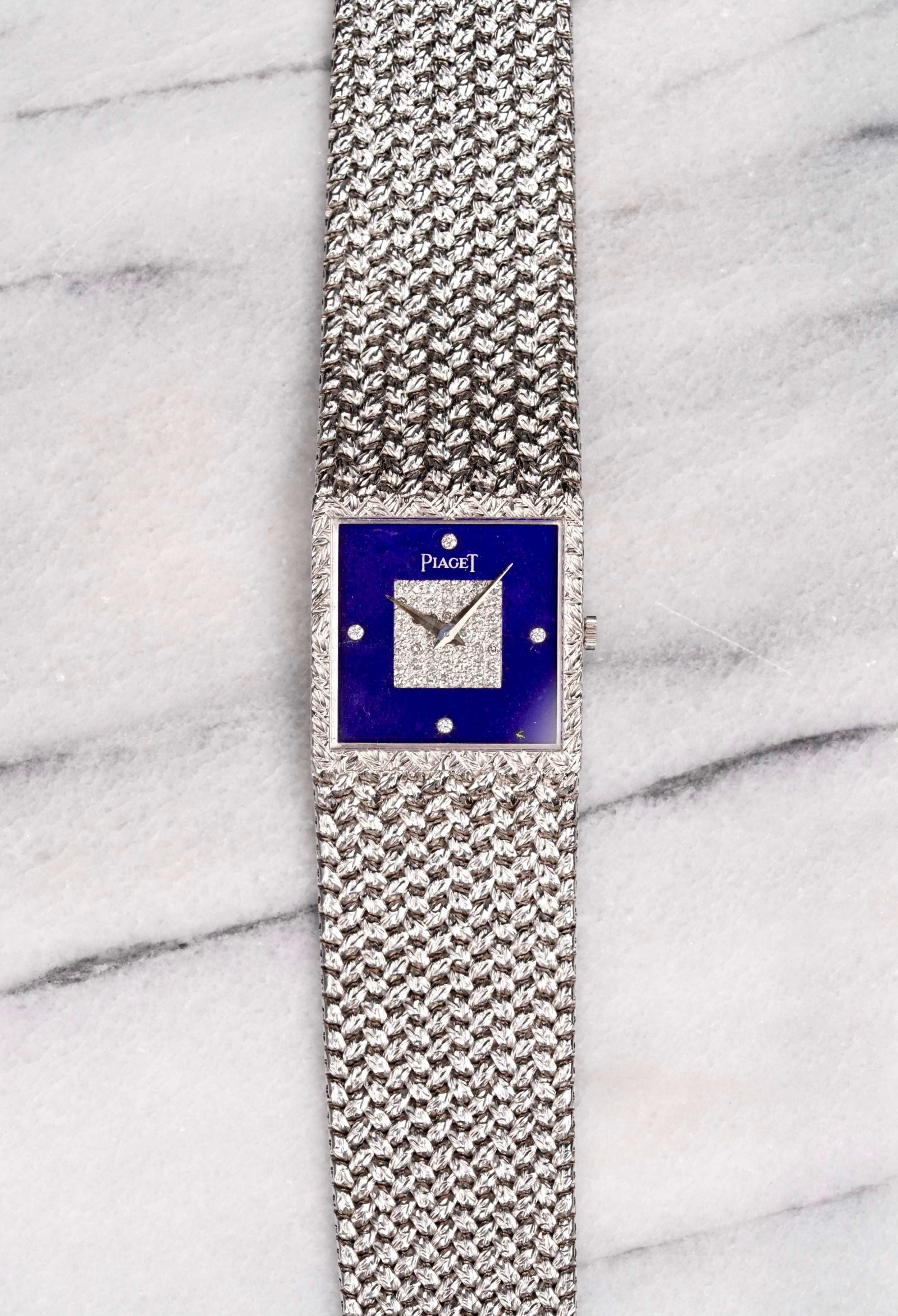 Piaget 18K White Gold - Lapis & Diamond Dial.