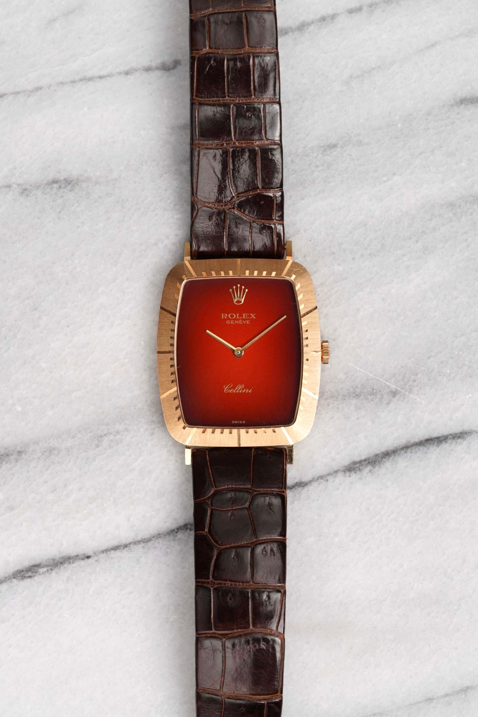 Rolex Cellini 4087 - Red Vignette Dial.