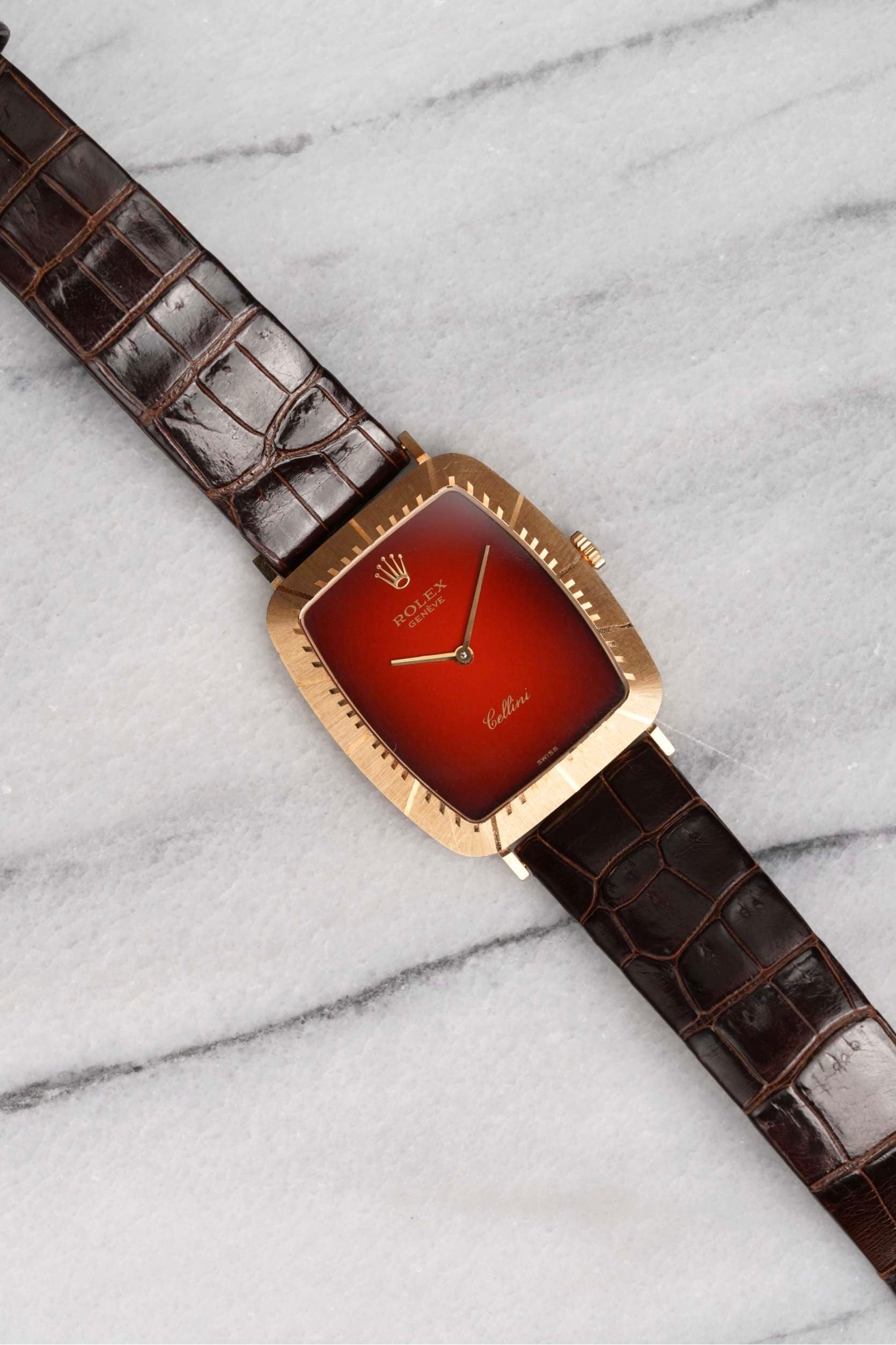 Rolex Cellini 4087 - Red Vignette Dial.