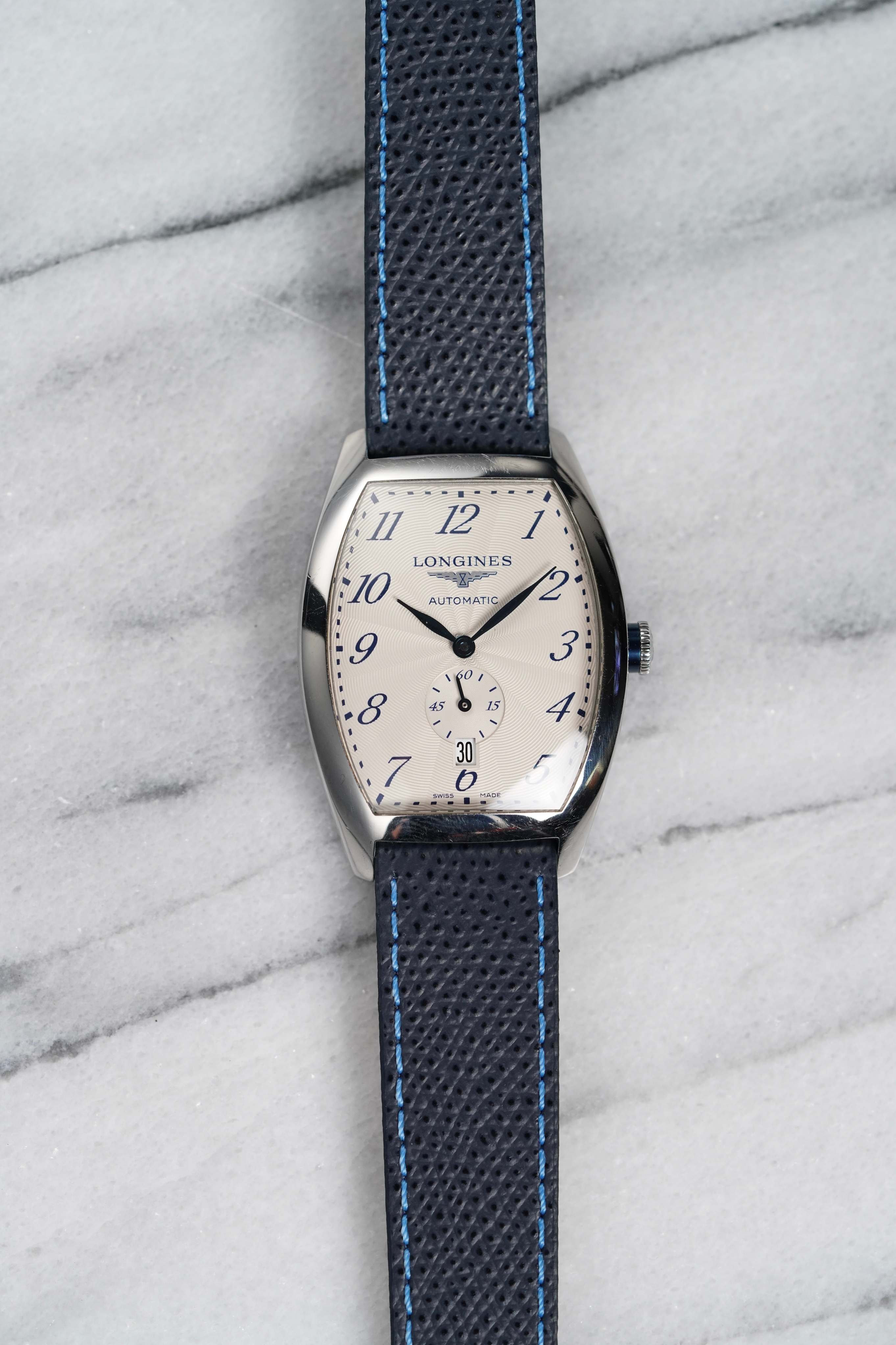 Longines Evidenza - Tonneau Guilloche Dial