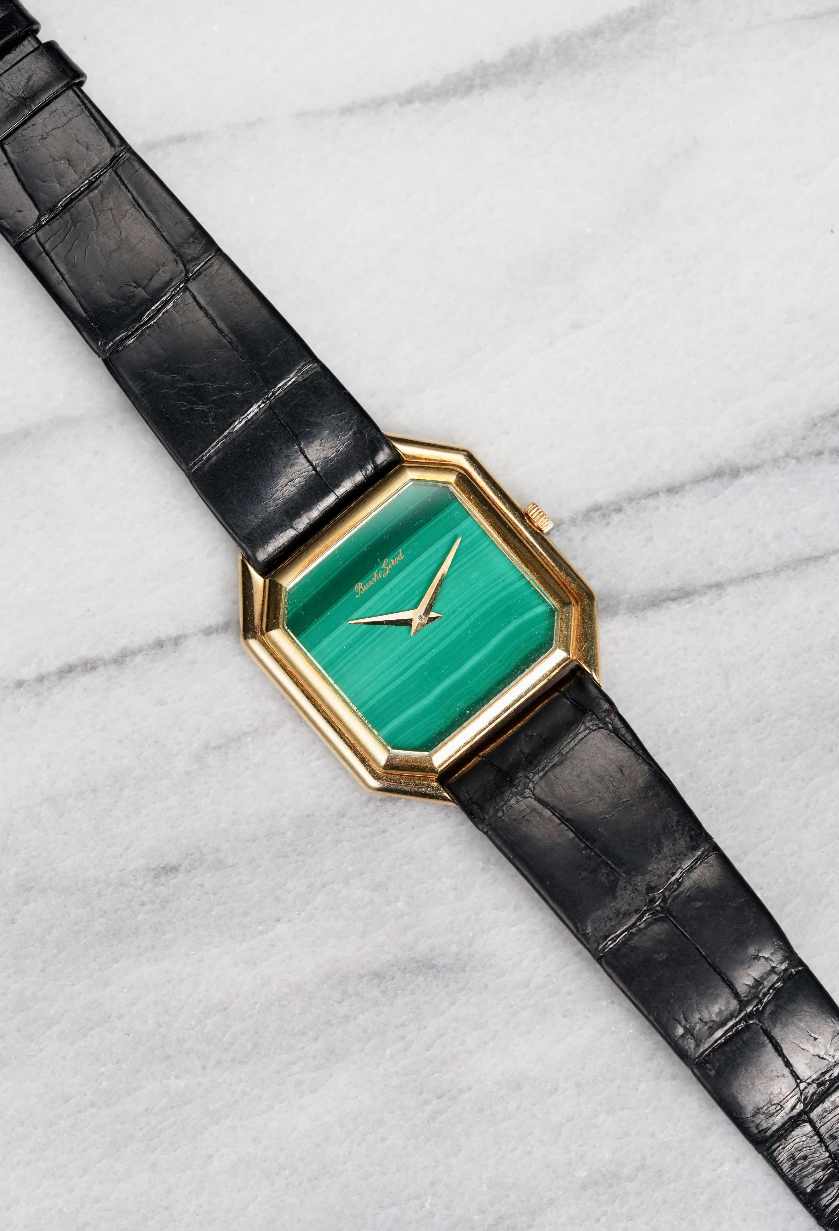 Bueche Girod Malachite - 18K Yellow Gold.