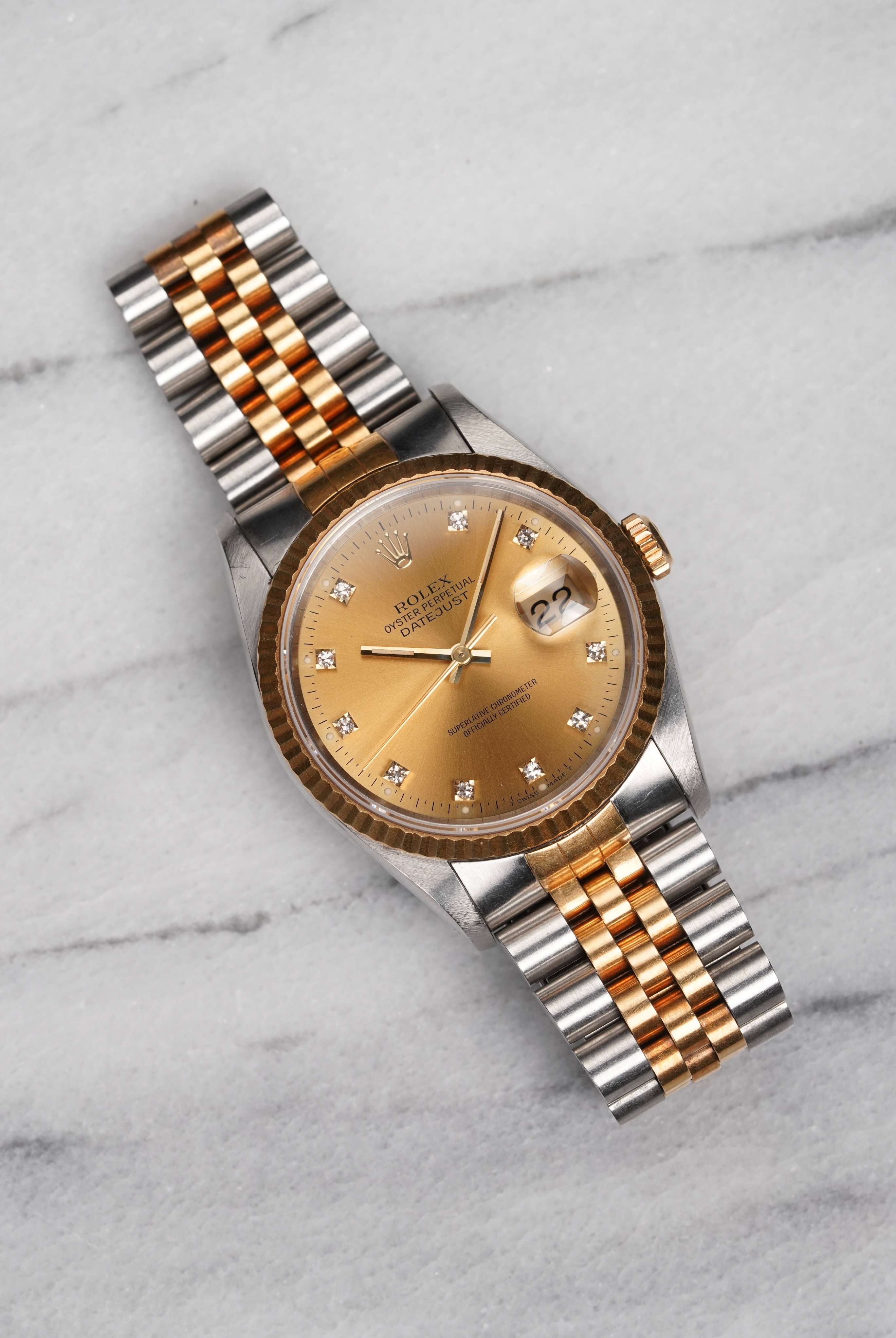 Rolex Datejust 16233G - Diamond Dial.