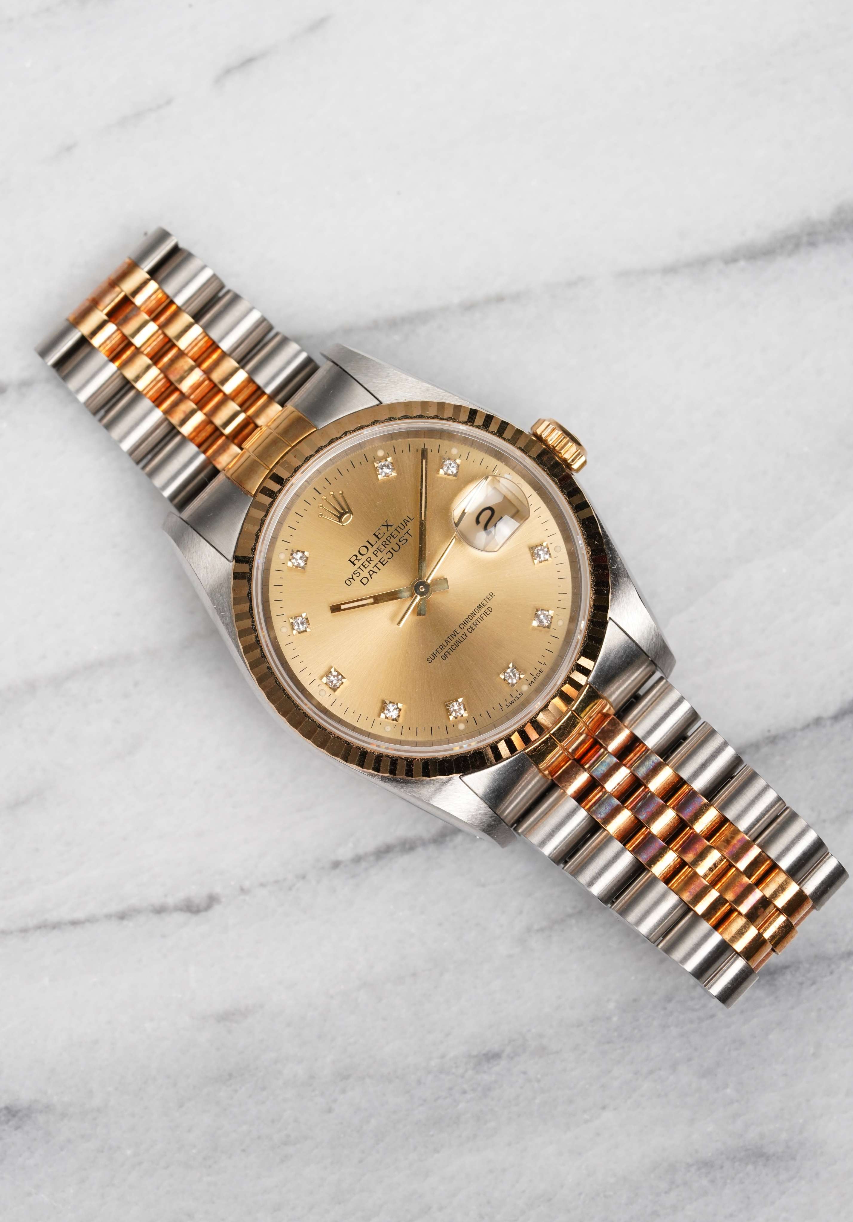 Rolex Datejust 16233G - Diamond Dial.