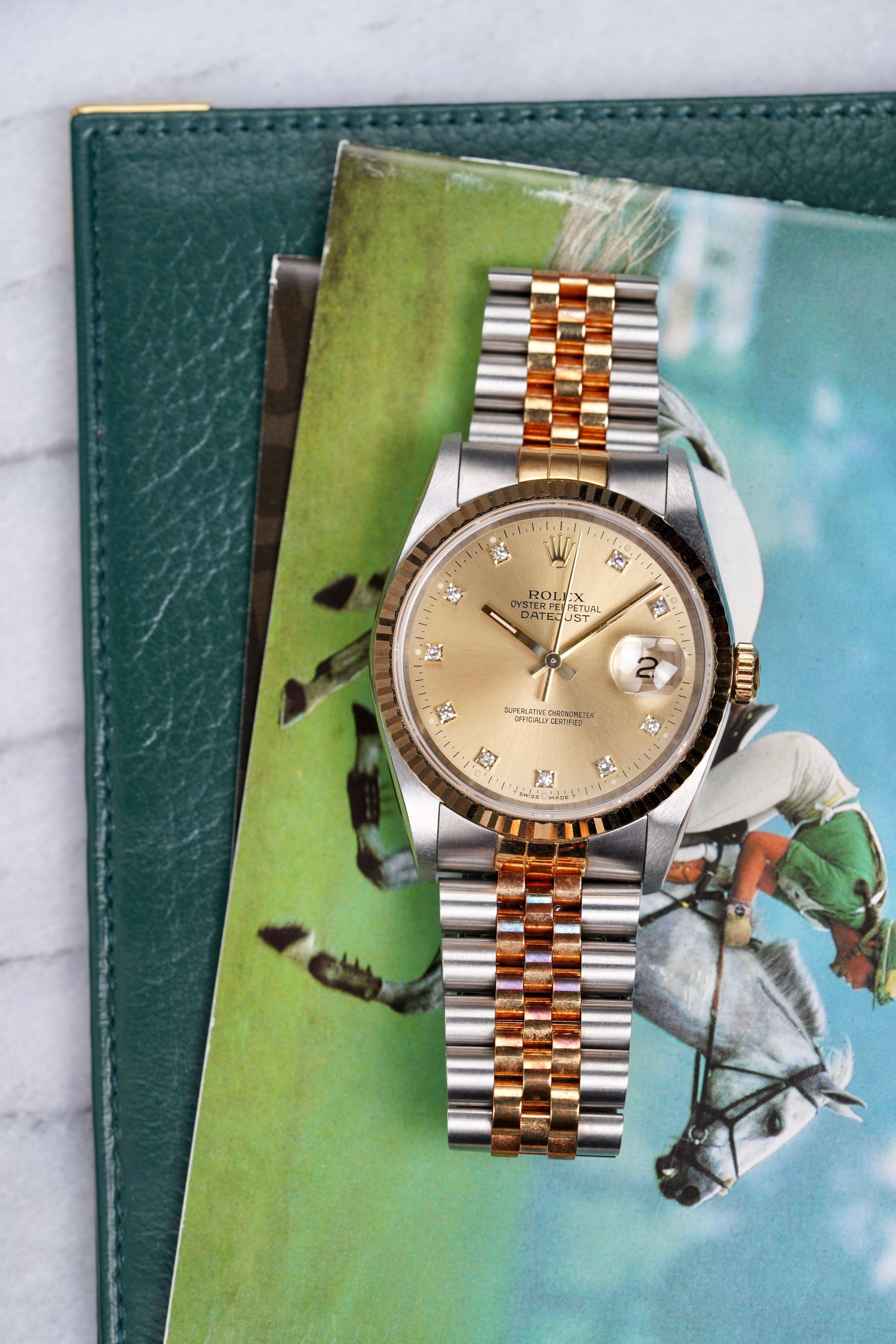 Rolex Datejust 16233G - Diamond Dial.