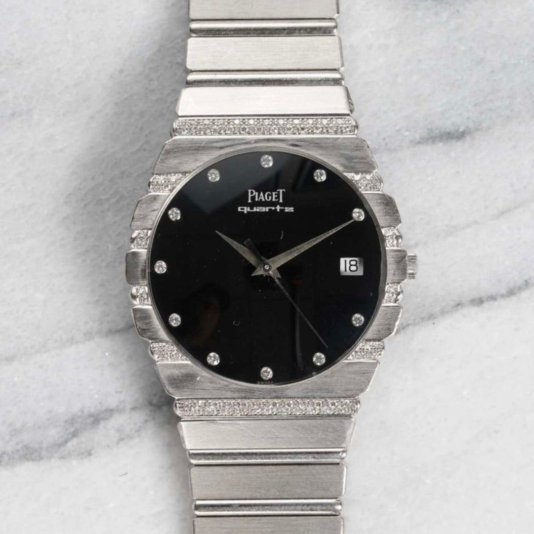 Piaget Polo 15661 - 18K White Gold Onyx Dial