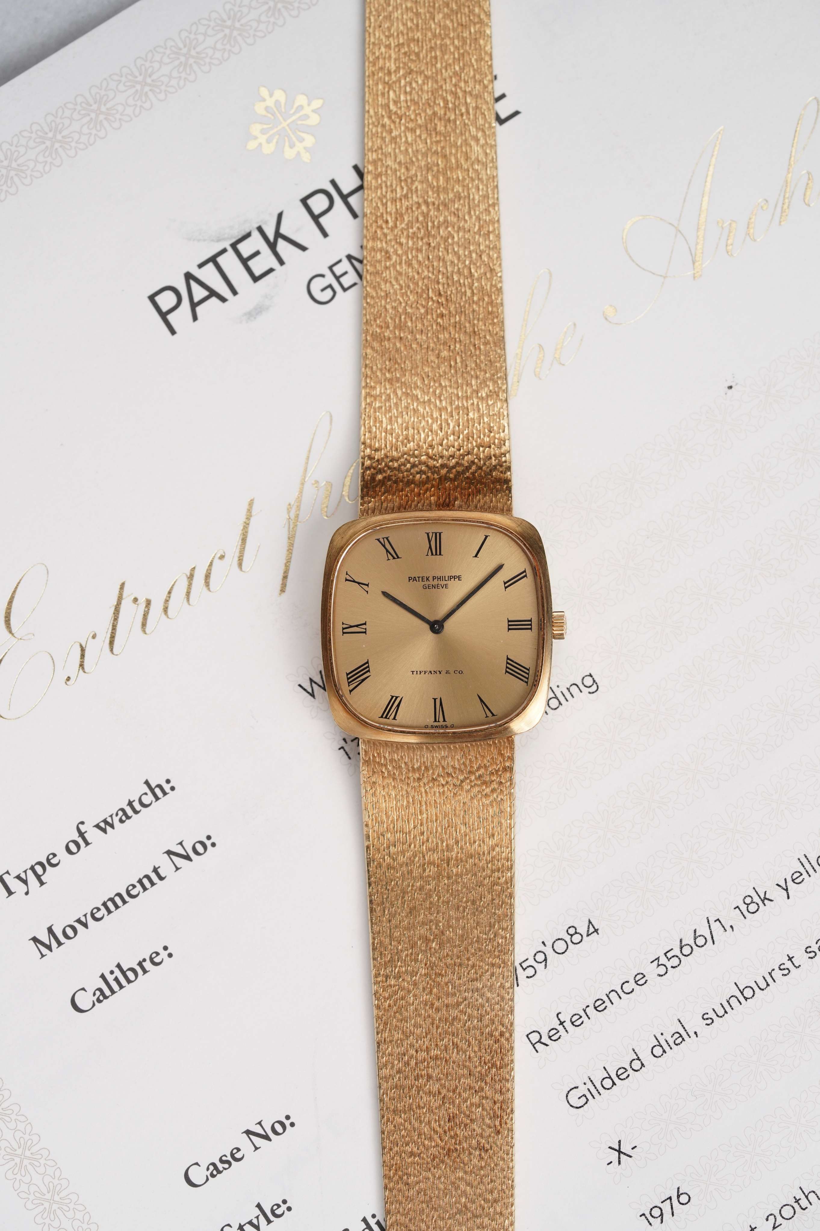 Patek Philippe 18k Yellow Gold- Tiffany & Co Stamped