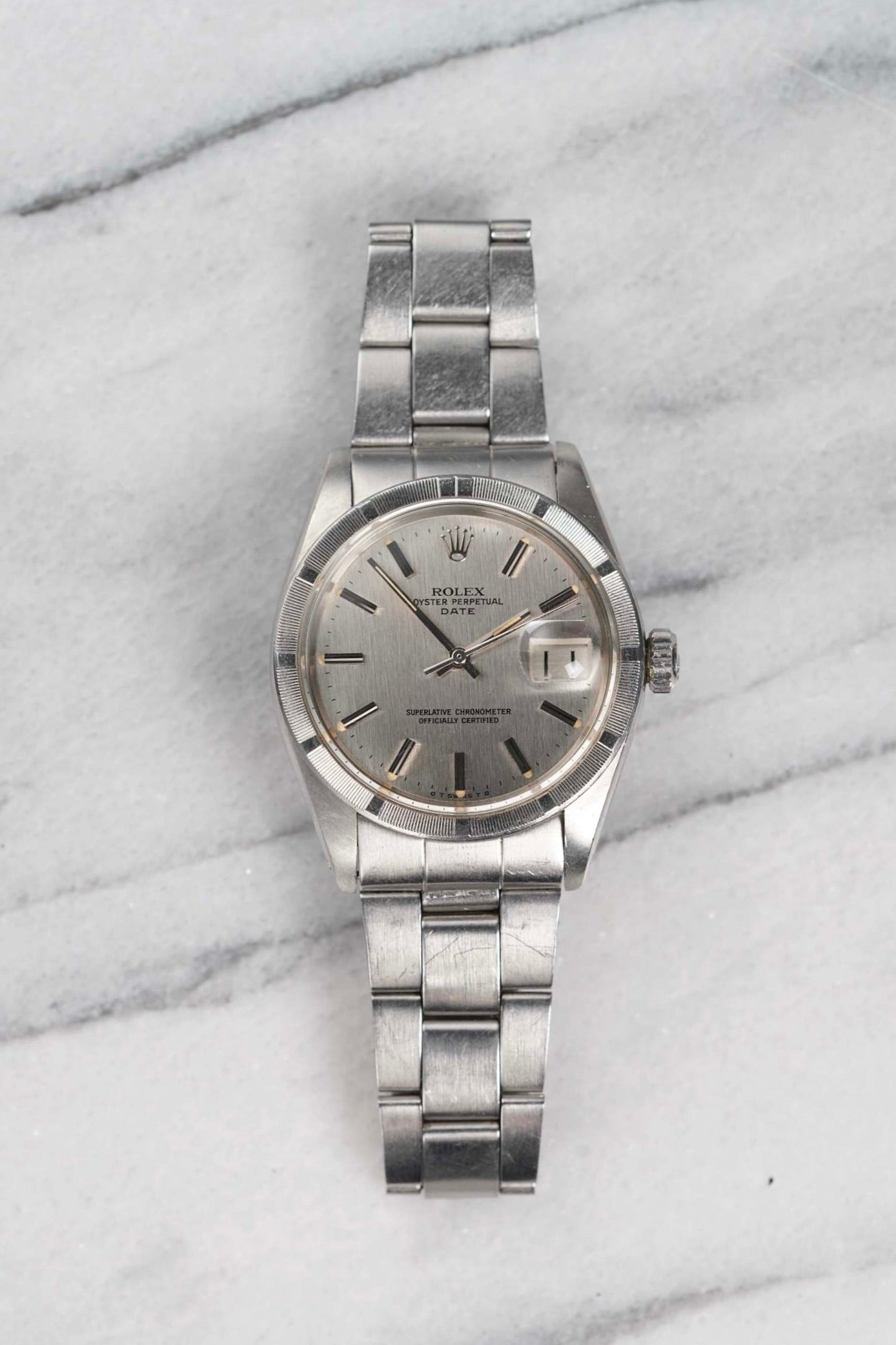Rolex OP 1501 - Silver Vertical Stripe Dial