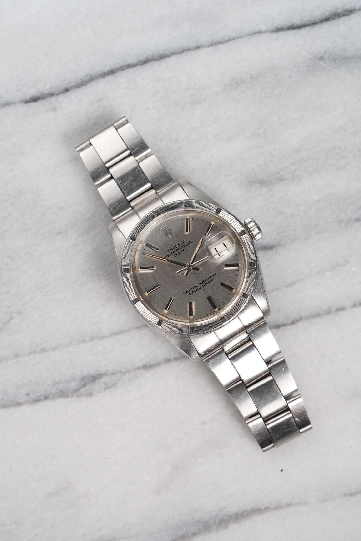 Rolex OP 1501 - Silver Vertical Stripe Dial