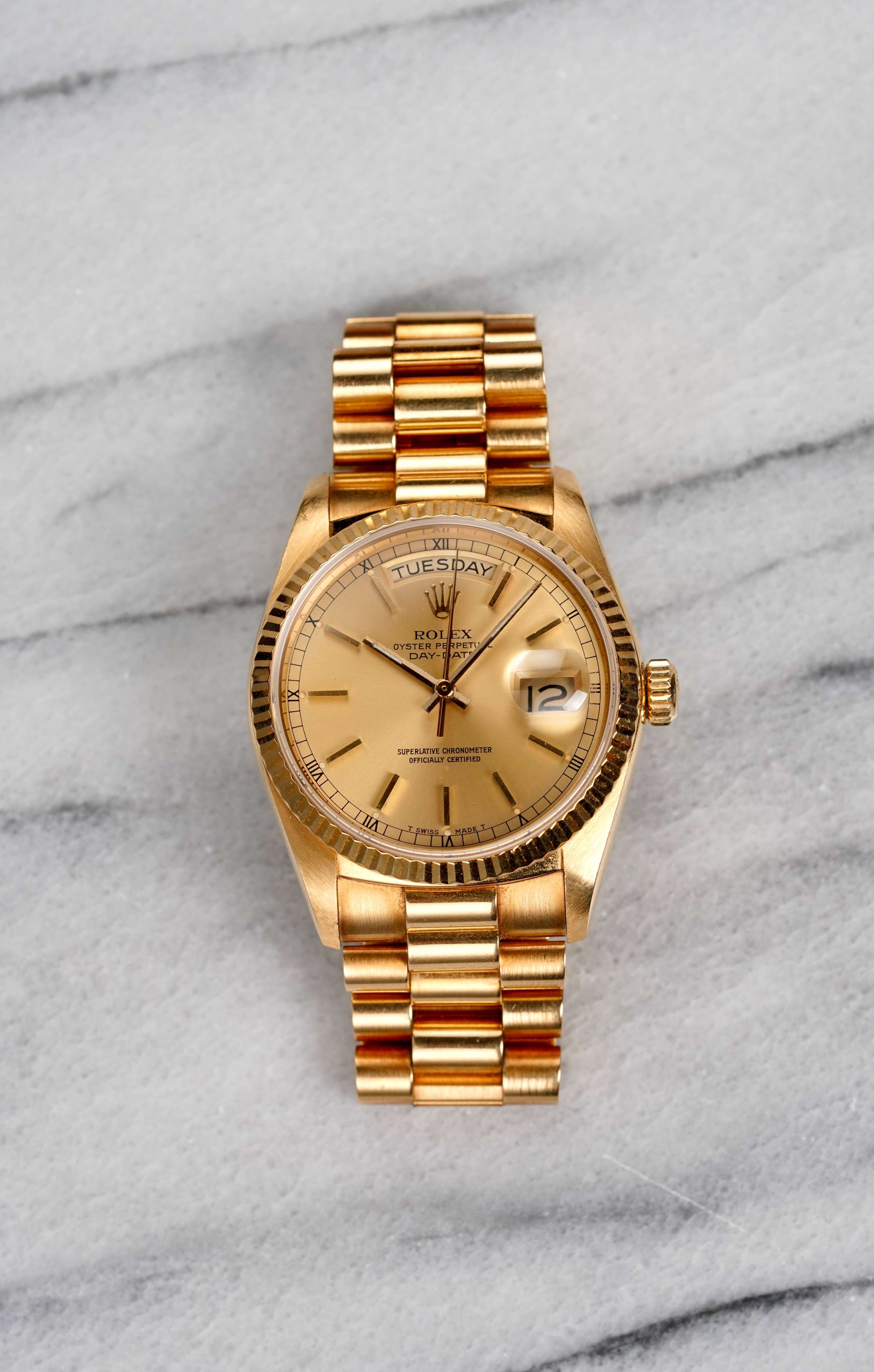 Rolex Daydate 18038 - 18K Yellow Gold.