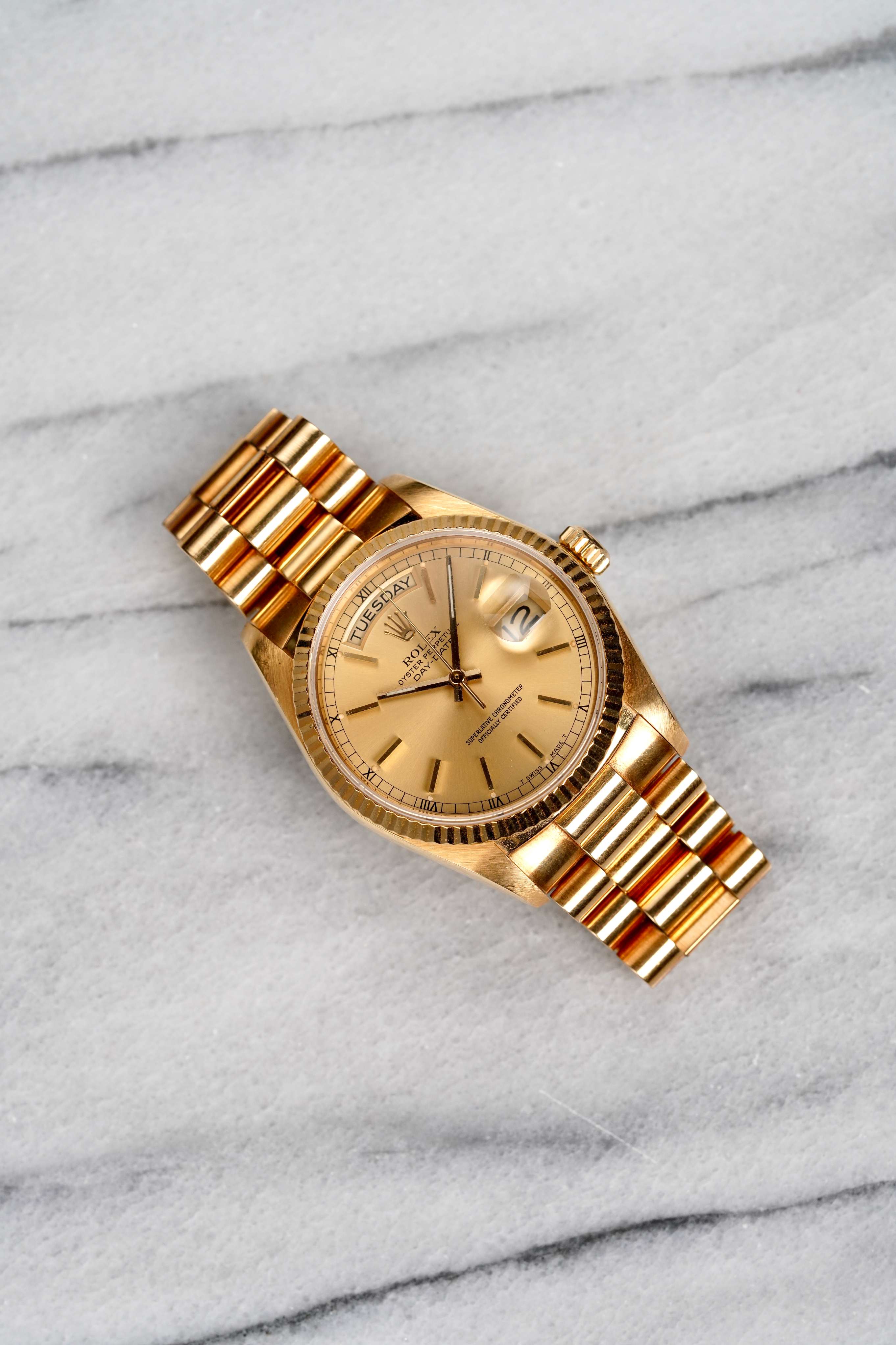 Rolex Daydate 18038 - 18K Yellow Gold.