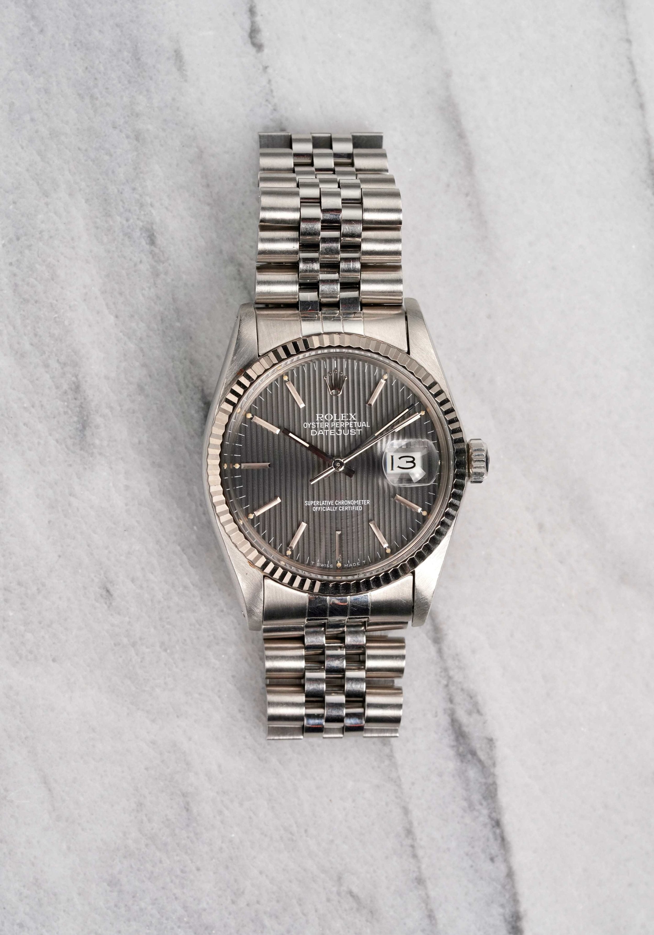 Rolex Datejust 16014 - Grey Tapestry.