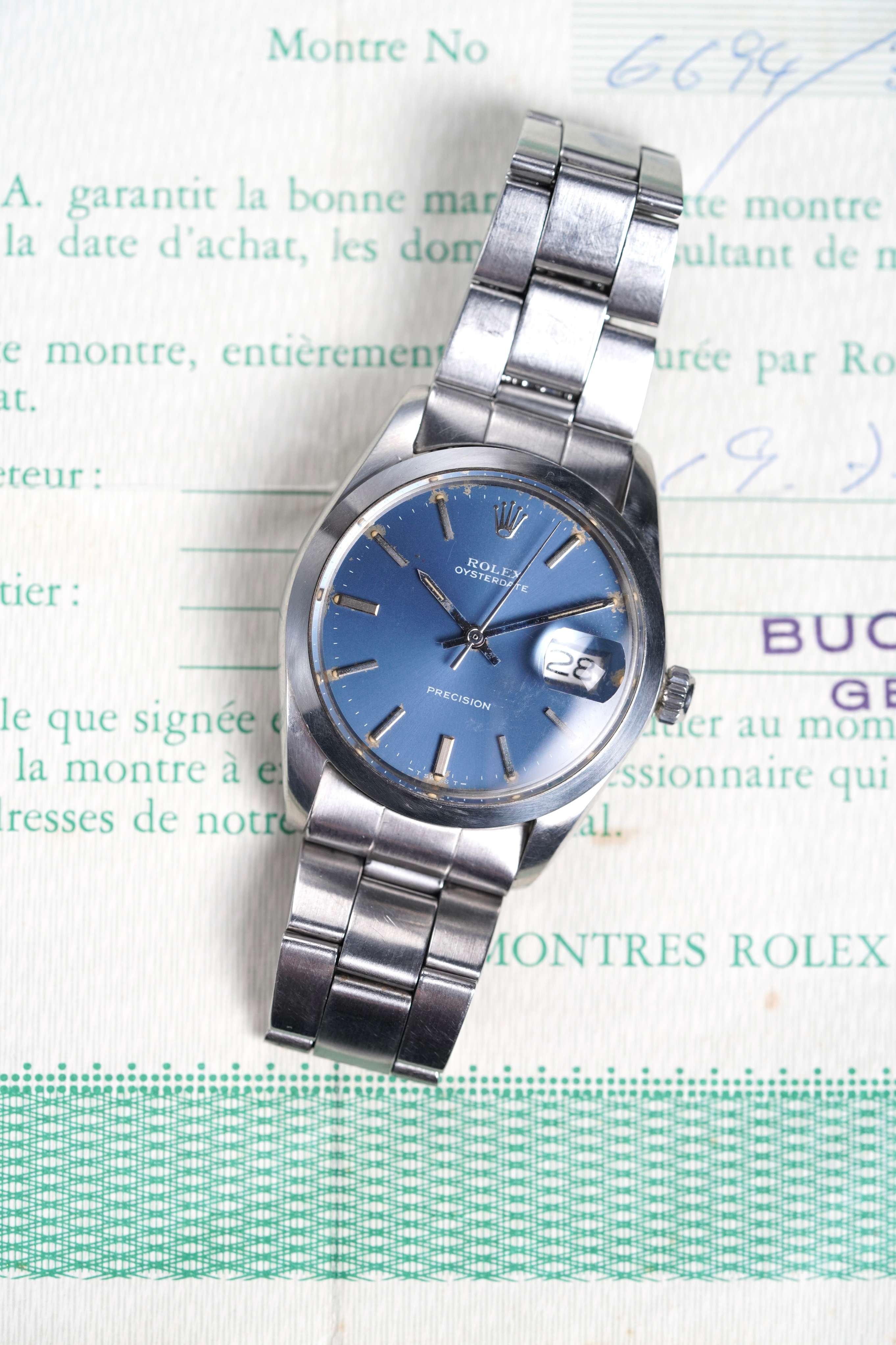 Rolex Oysterdate - Blue Dial