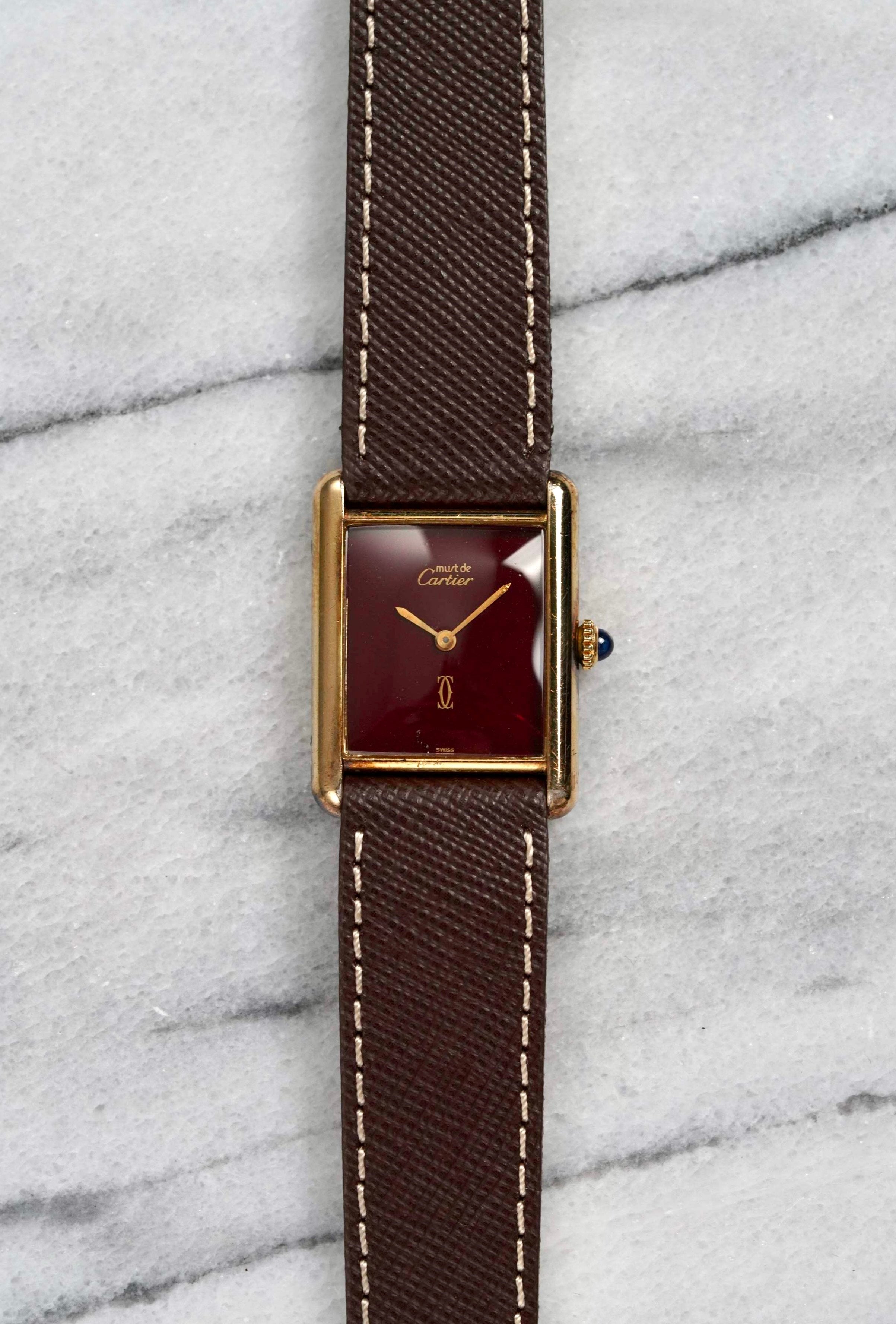 Cartier Tank - Red Dial