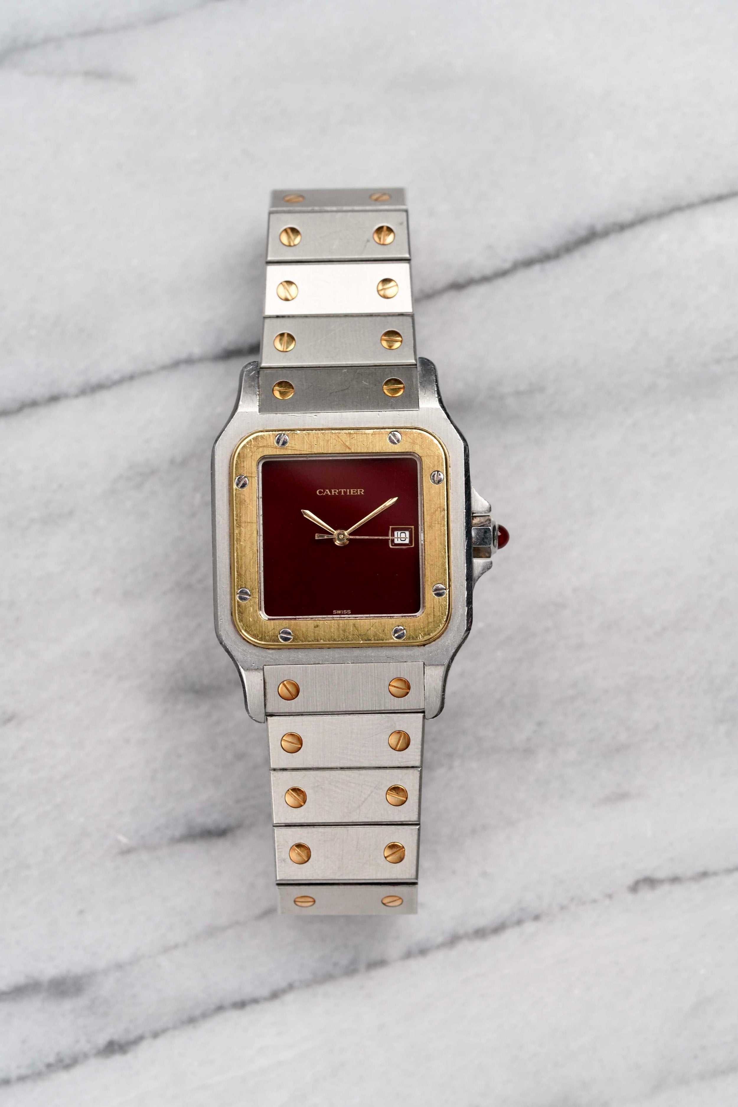 Cartier Santos 2961 - Burgundy Dial