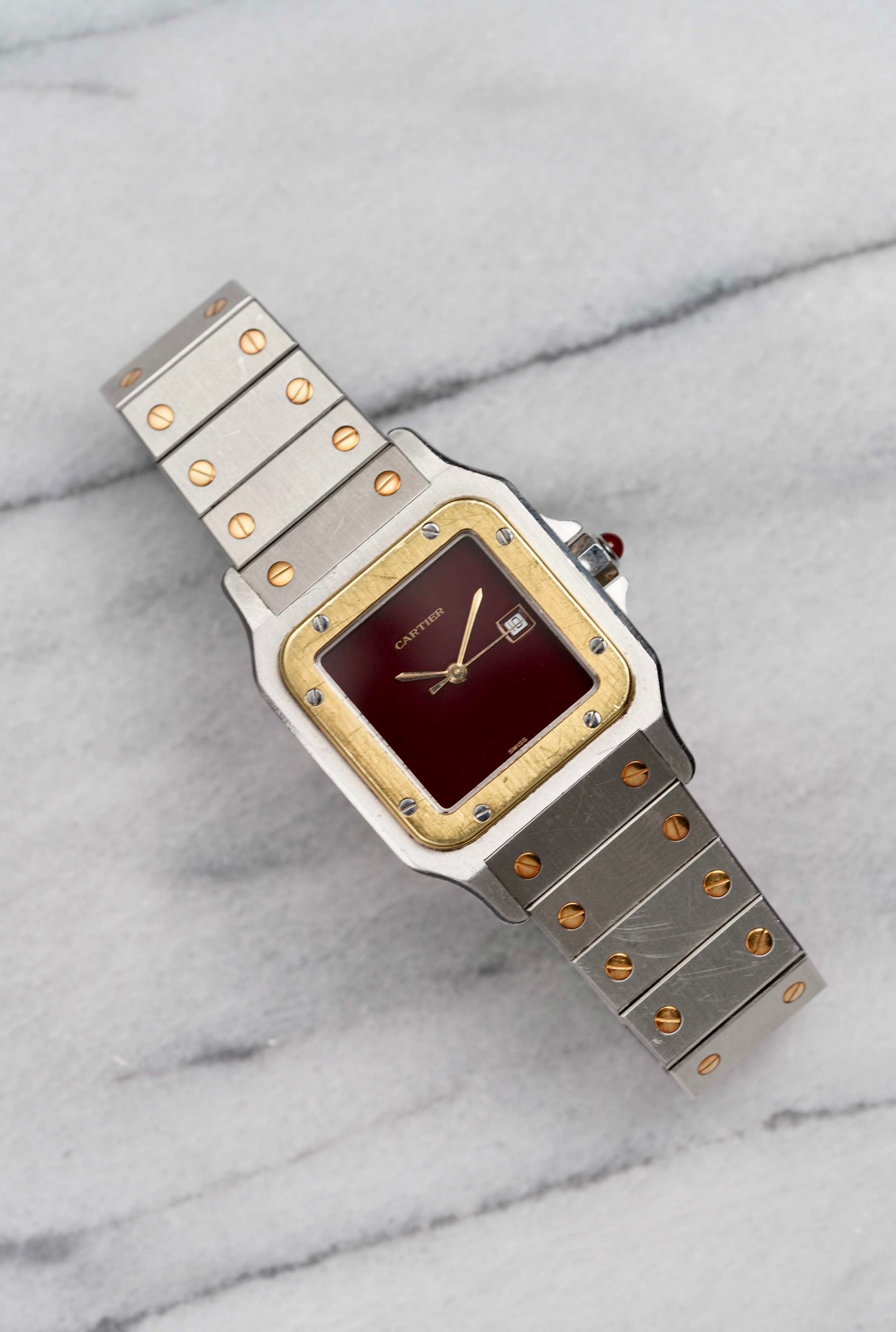 Cartier Santos 2961 - Burgundy Dial