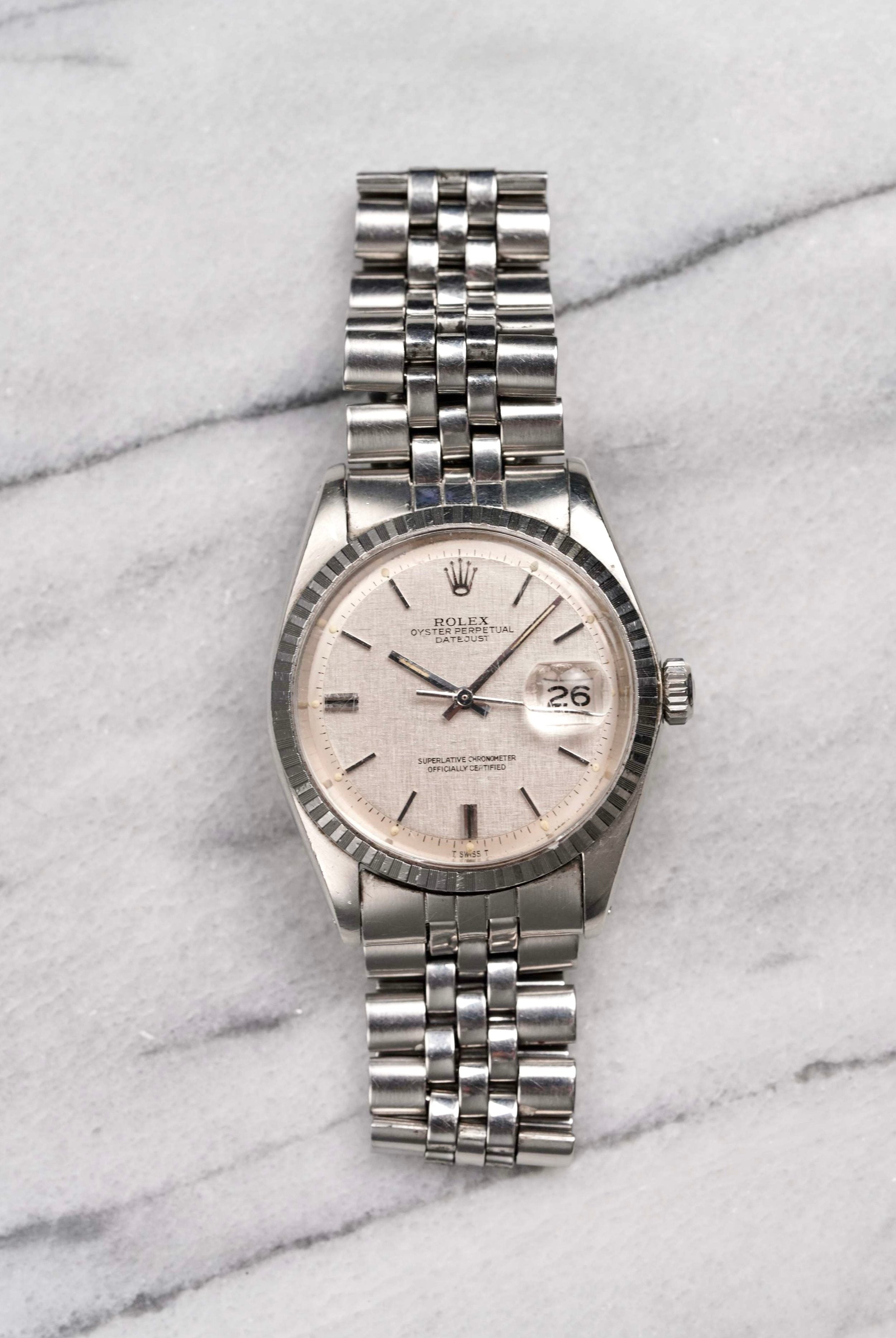 Rolex Datejust 1603 - Silver Linen