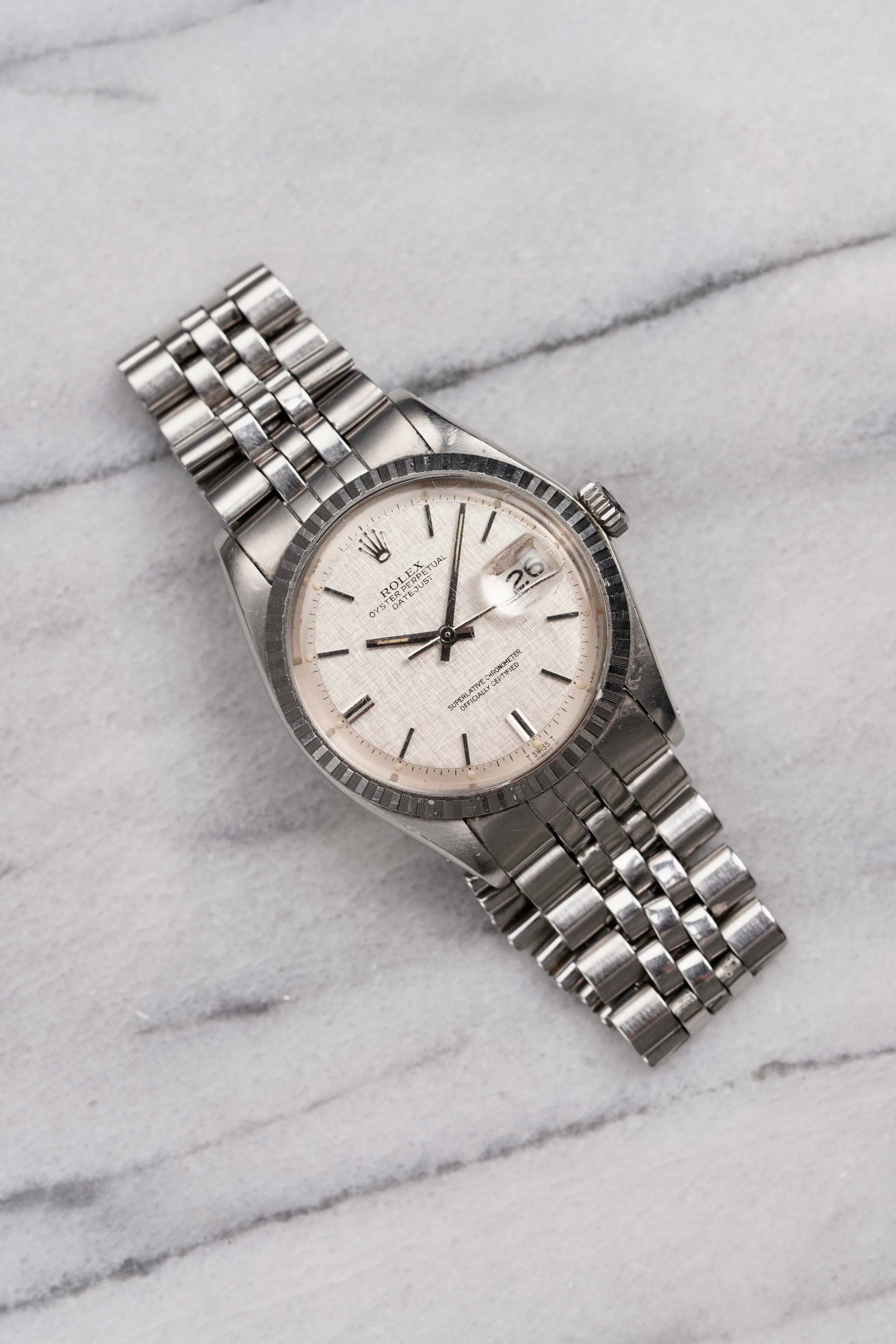 Rolex Datejust 1603 - Silver Linen