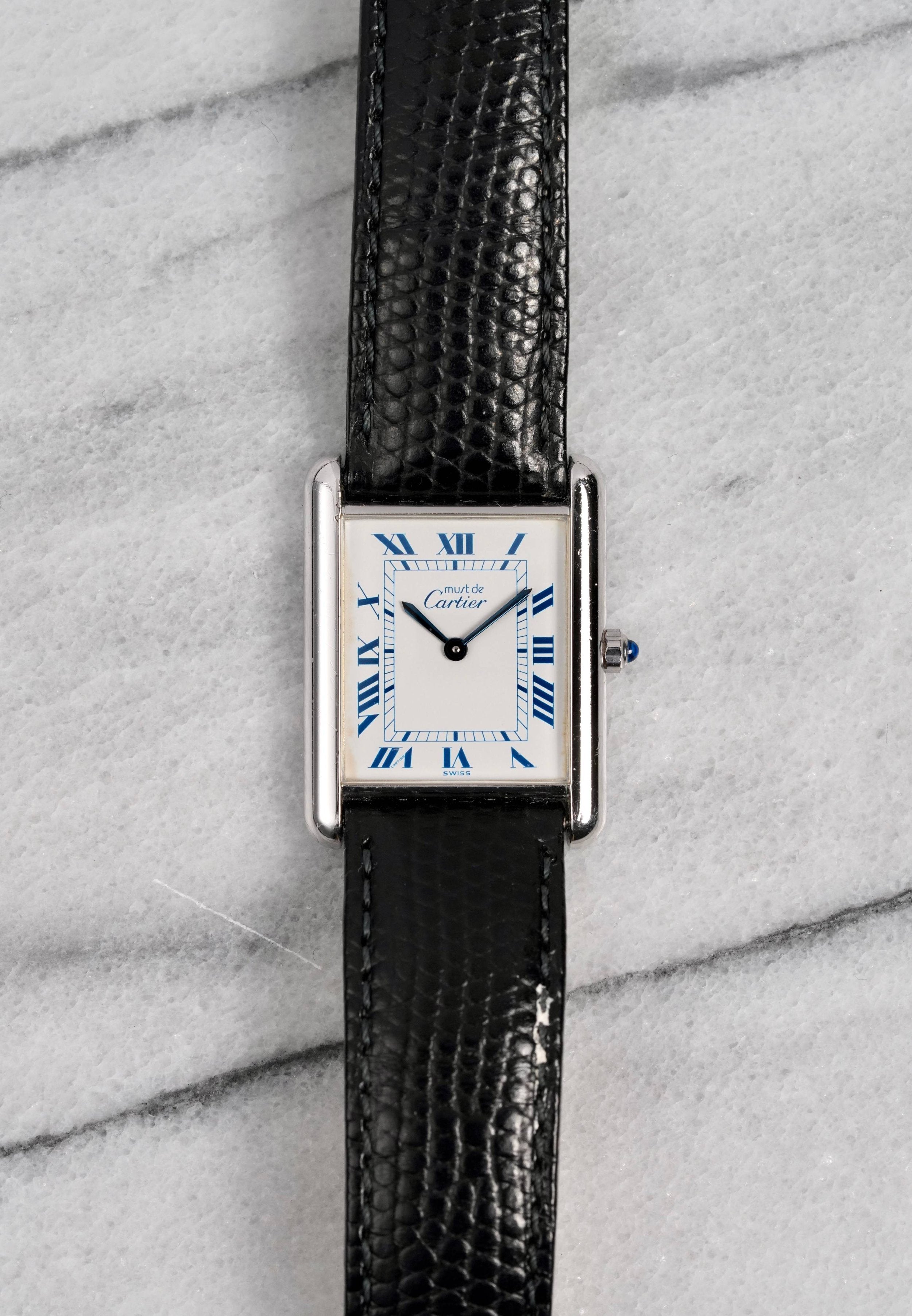 Must de Cartier - Blue Roman Numerals.