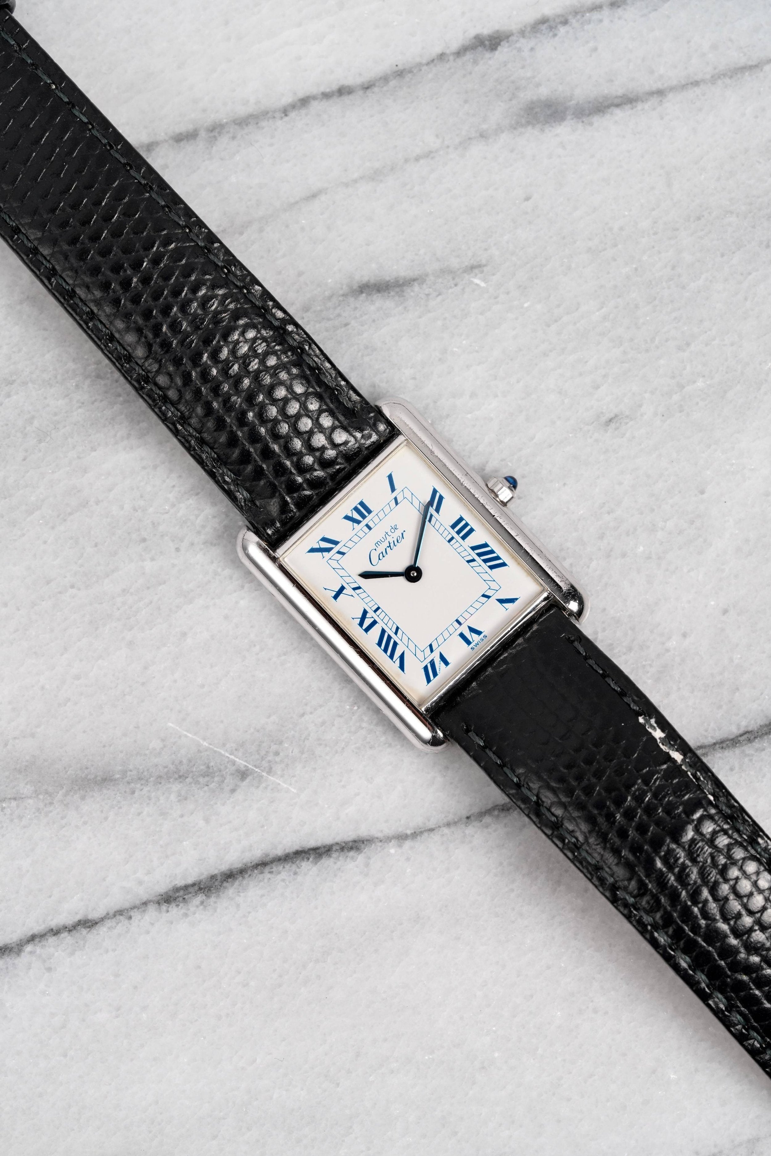 Must de Cartier - Blue Roman Numerals.