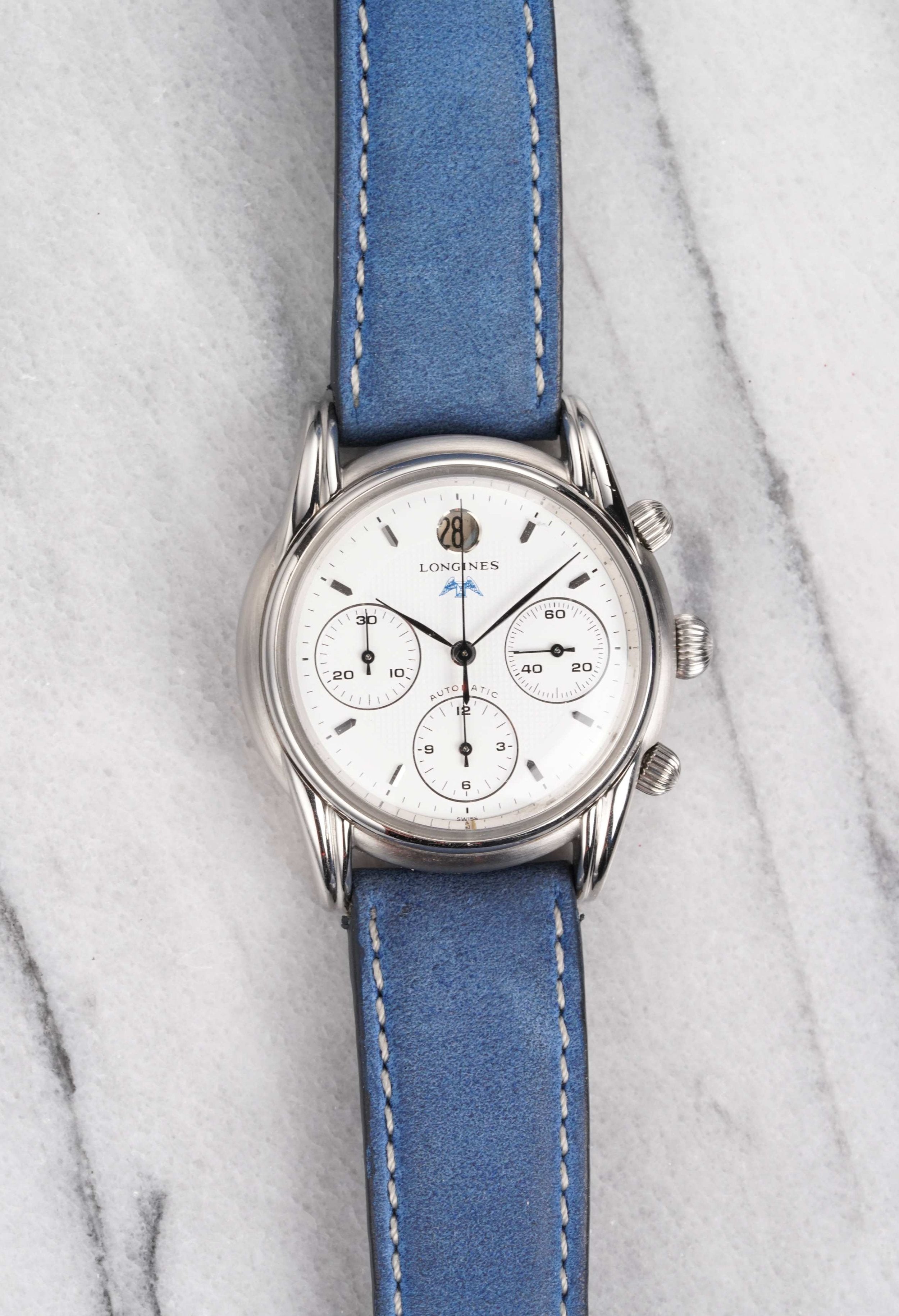 Longines Chronograph - Waffle Dial