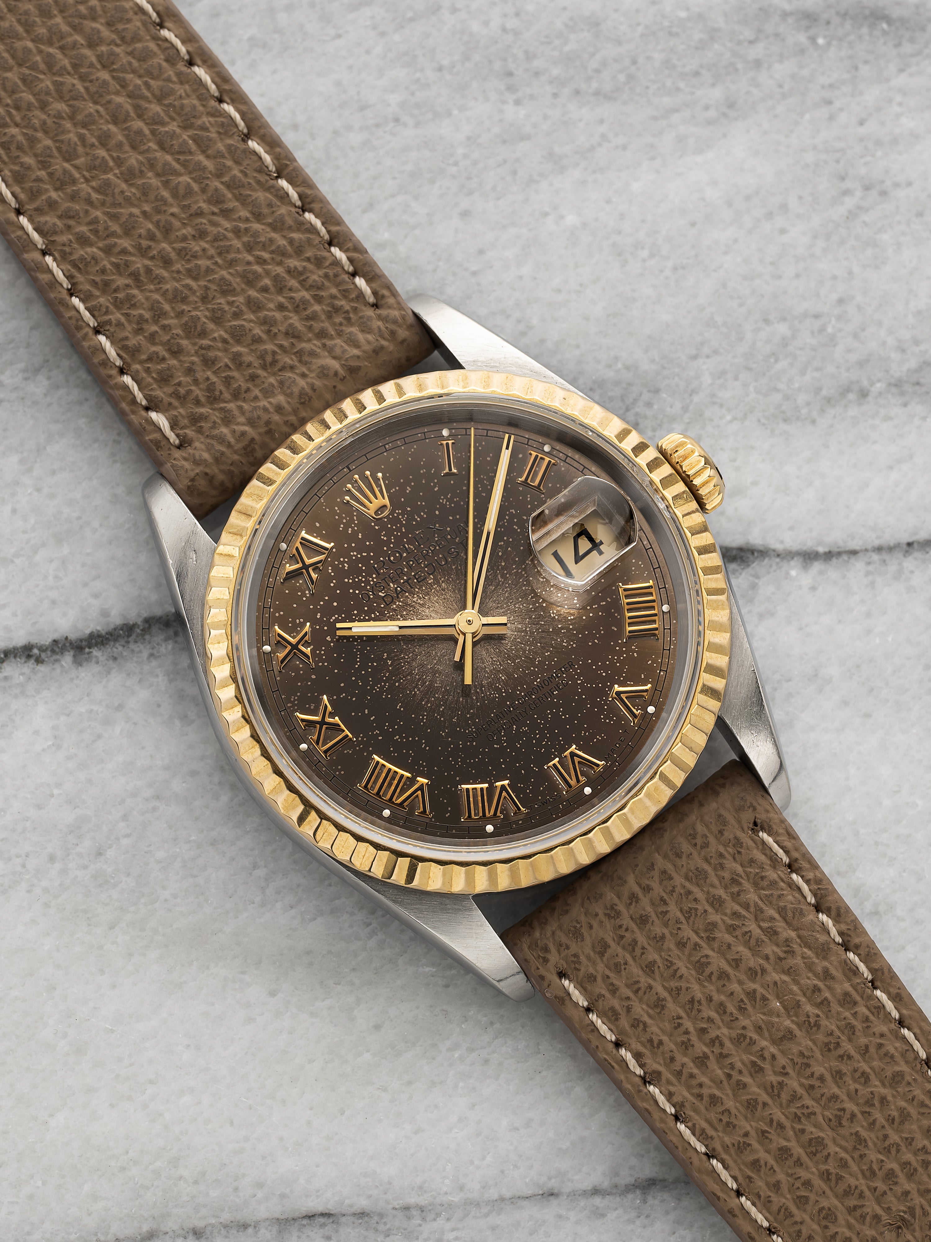 1995 Rolex Datejust Two-Tone 16233 - Patina Brown Dial