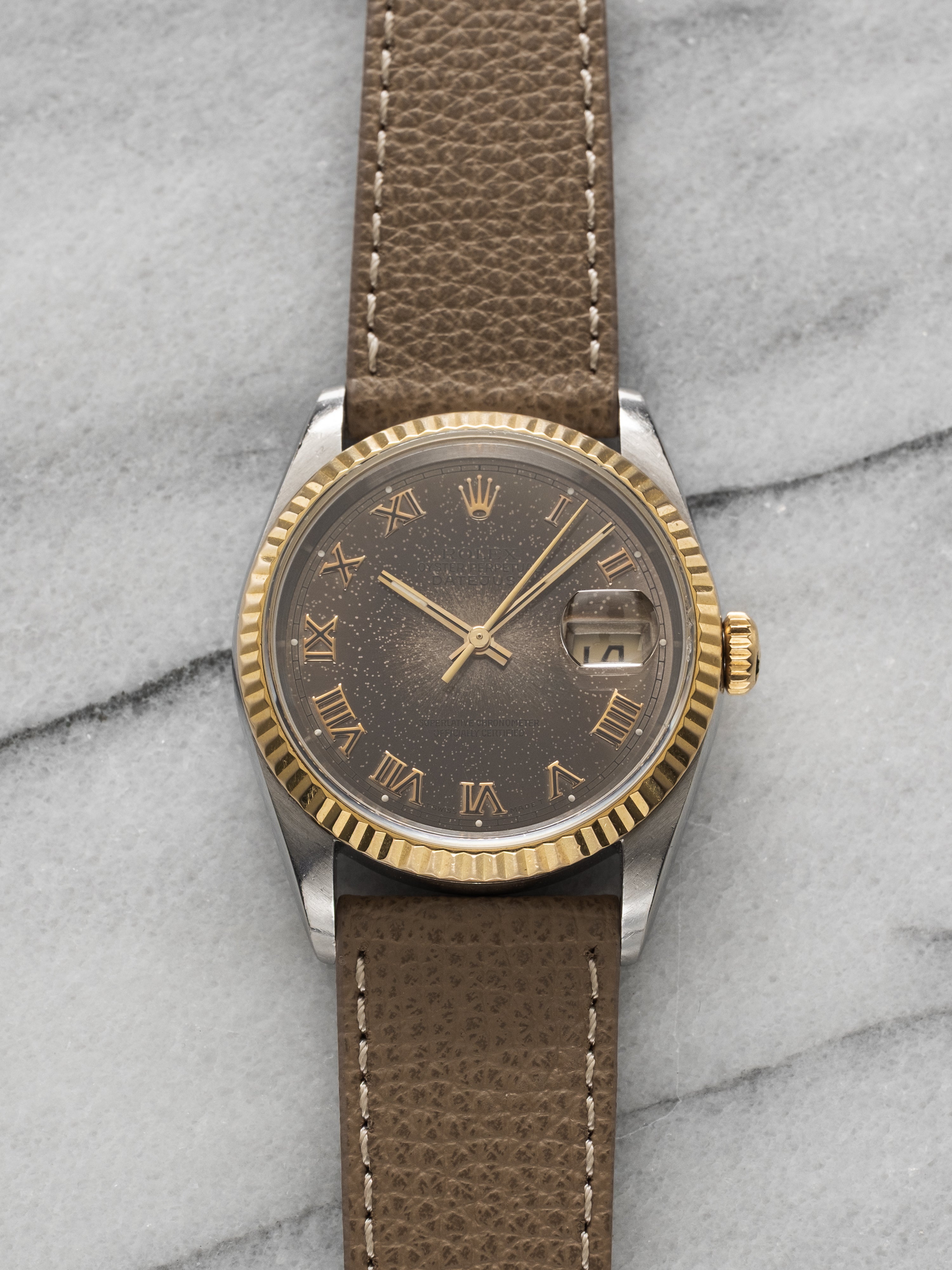 1995 Rolex Datejust Two-Tone 16233 - Patina Brown Dial