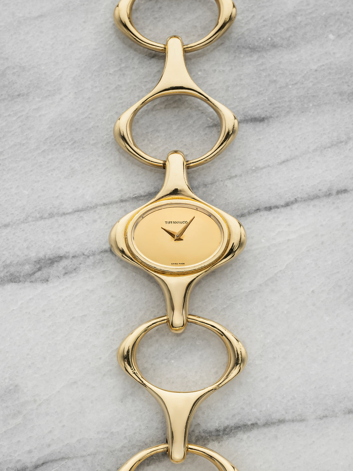 Vintage 1970s Chopard Lady Ellipse 5031 18K YG Champagne Dial Manual 30mm