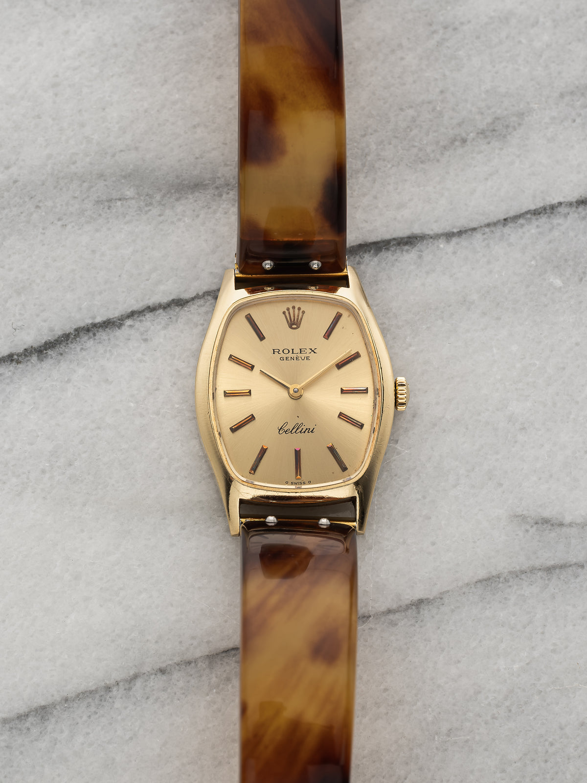vintage rolex cellini 18k solid gold dress watch 1969 3803 – Yellow Champagne Dial rolex cellini vintage