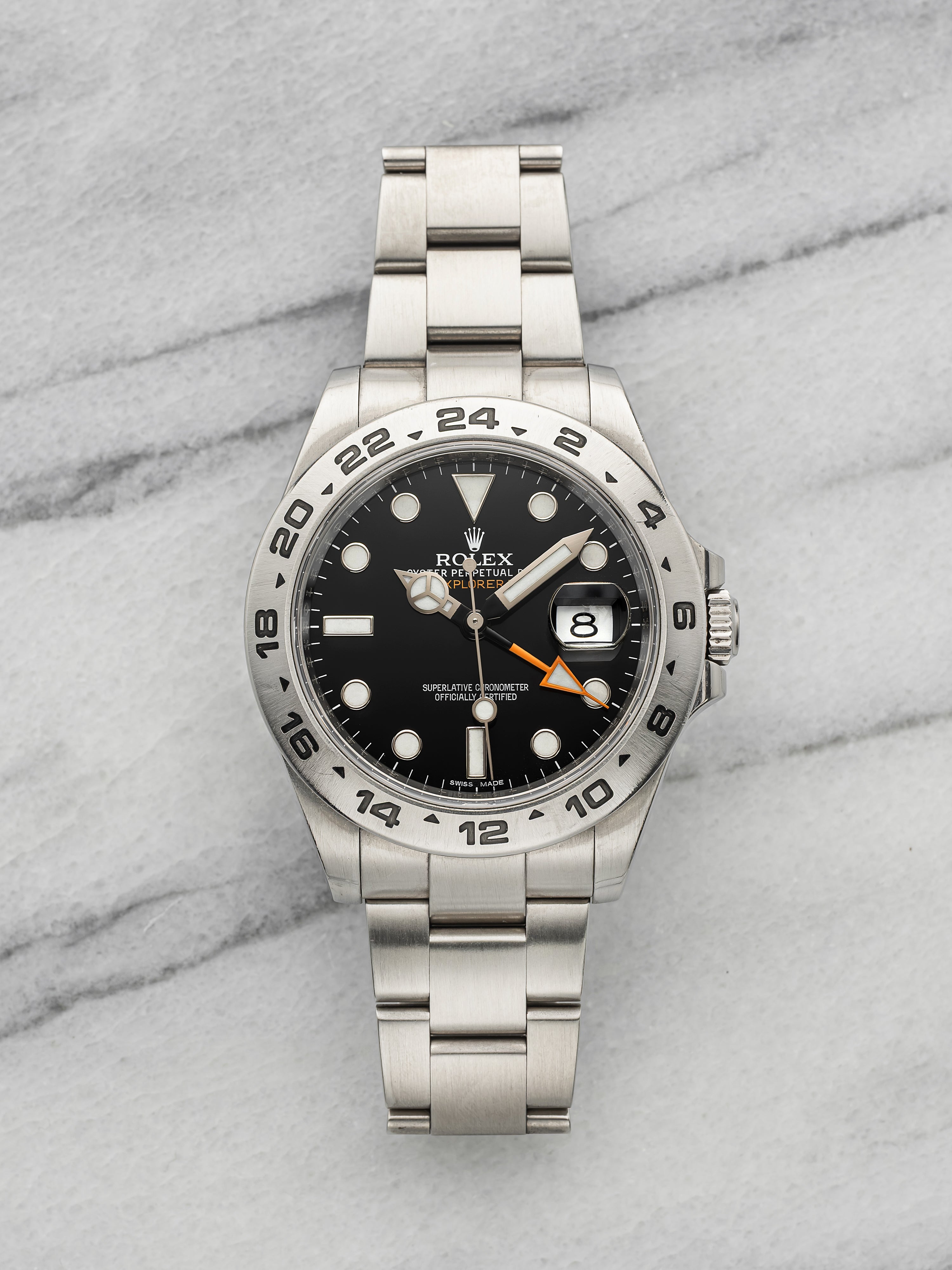 2010 Rolex Explorer II 216570 Stainless Steel Black Dial Automatic 42mm