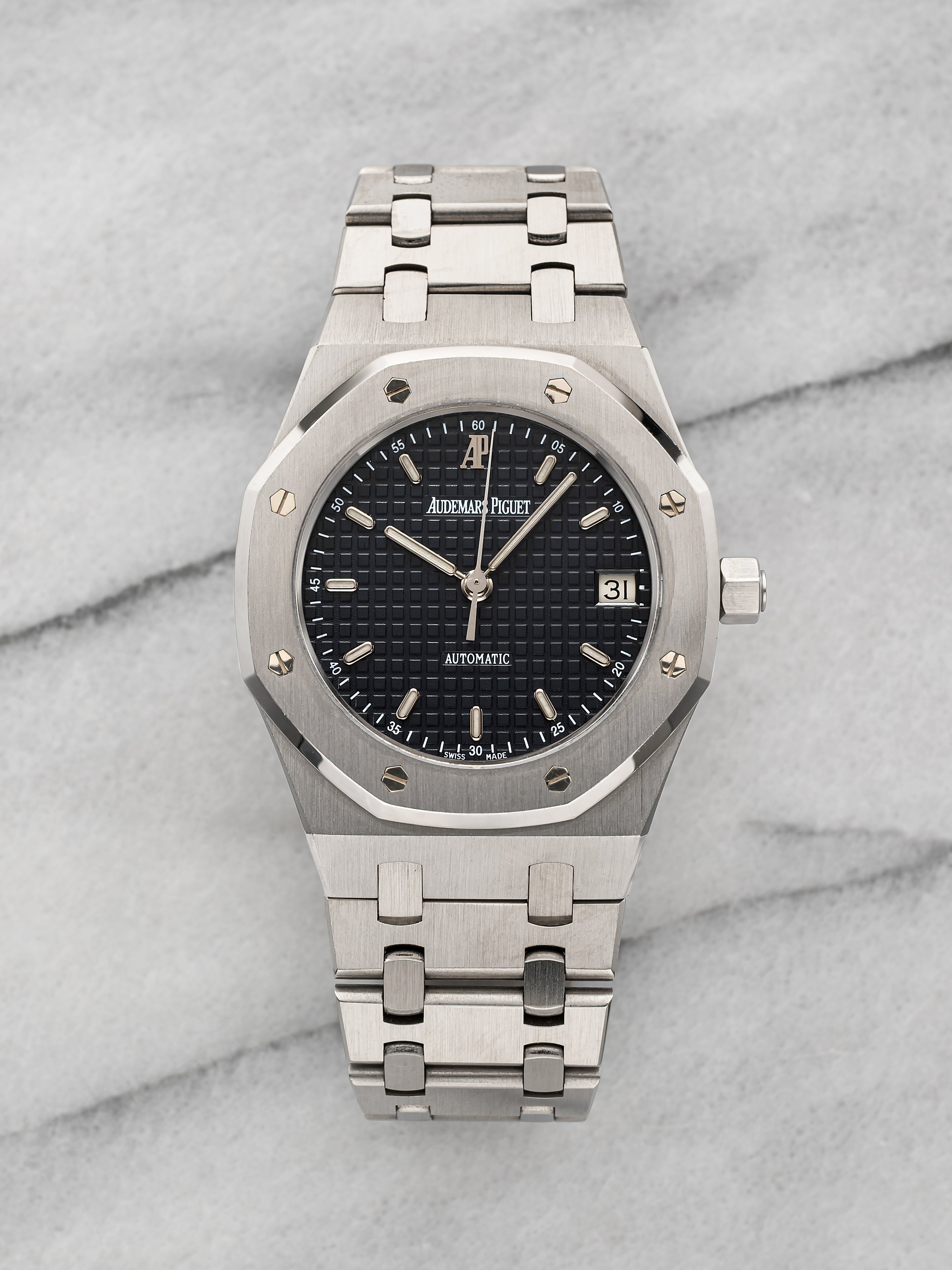 2000s Audemars Piguet Royal Oak 14790ST Stainless Steel Black Dial Automatic 36m
