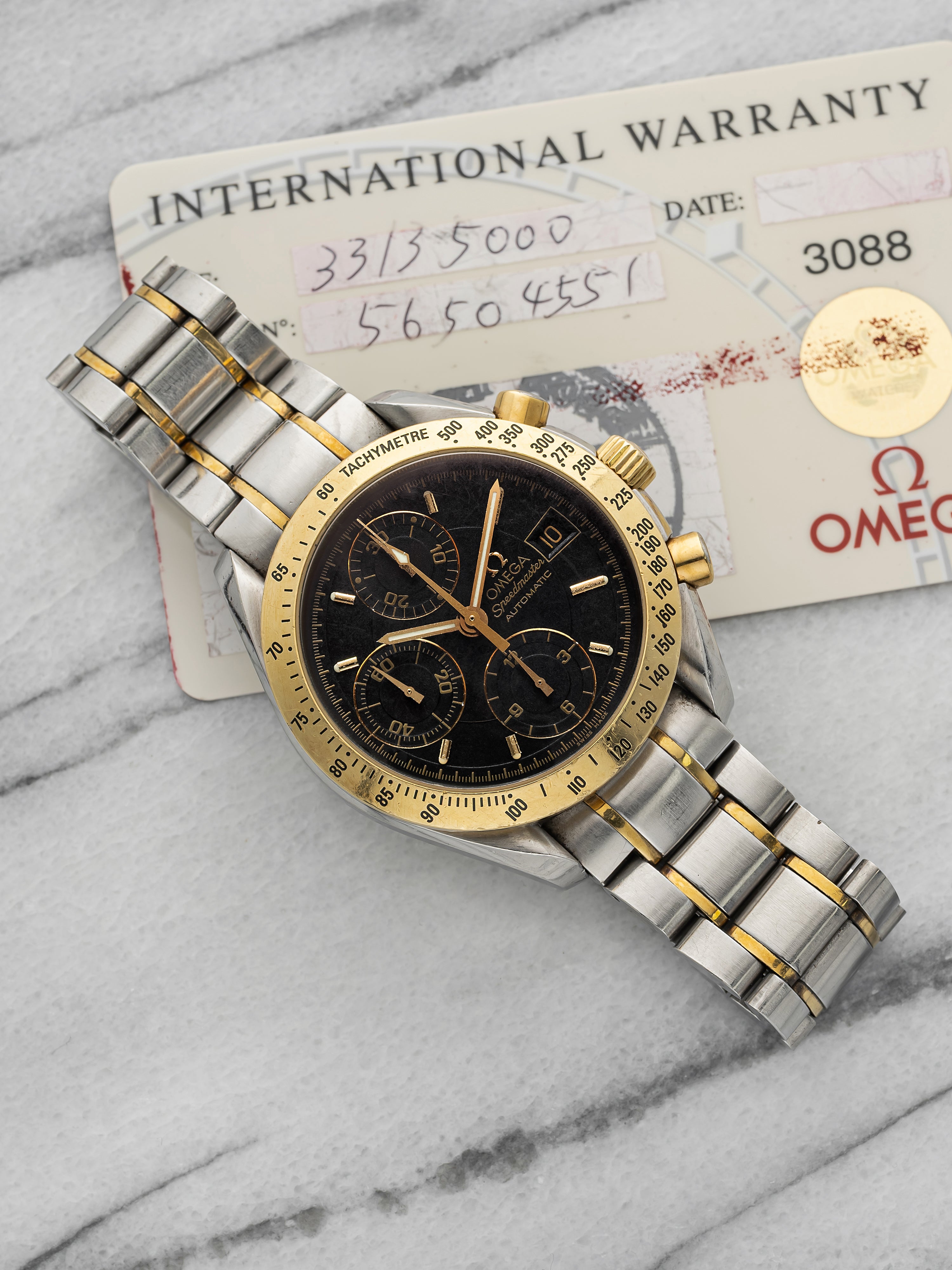 2000s Omega Speedmaster Reduced 3313.5000 Two-Tone Black Dial Auto 40mm