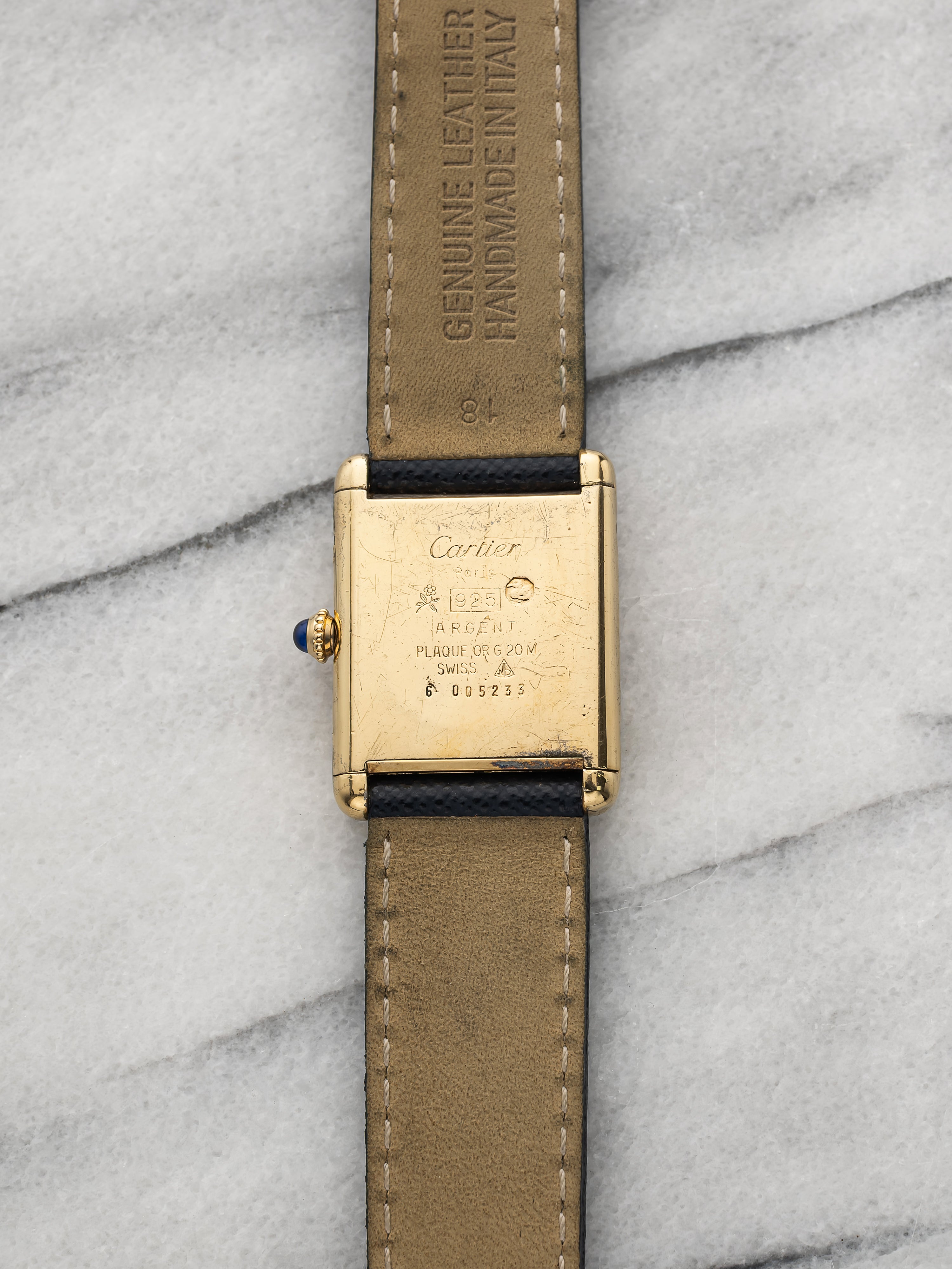 1980s Cartier Tank Must Vermeil Lemon Dial Manual 23mm