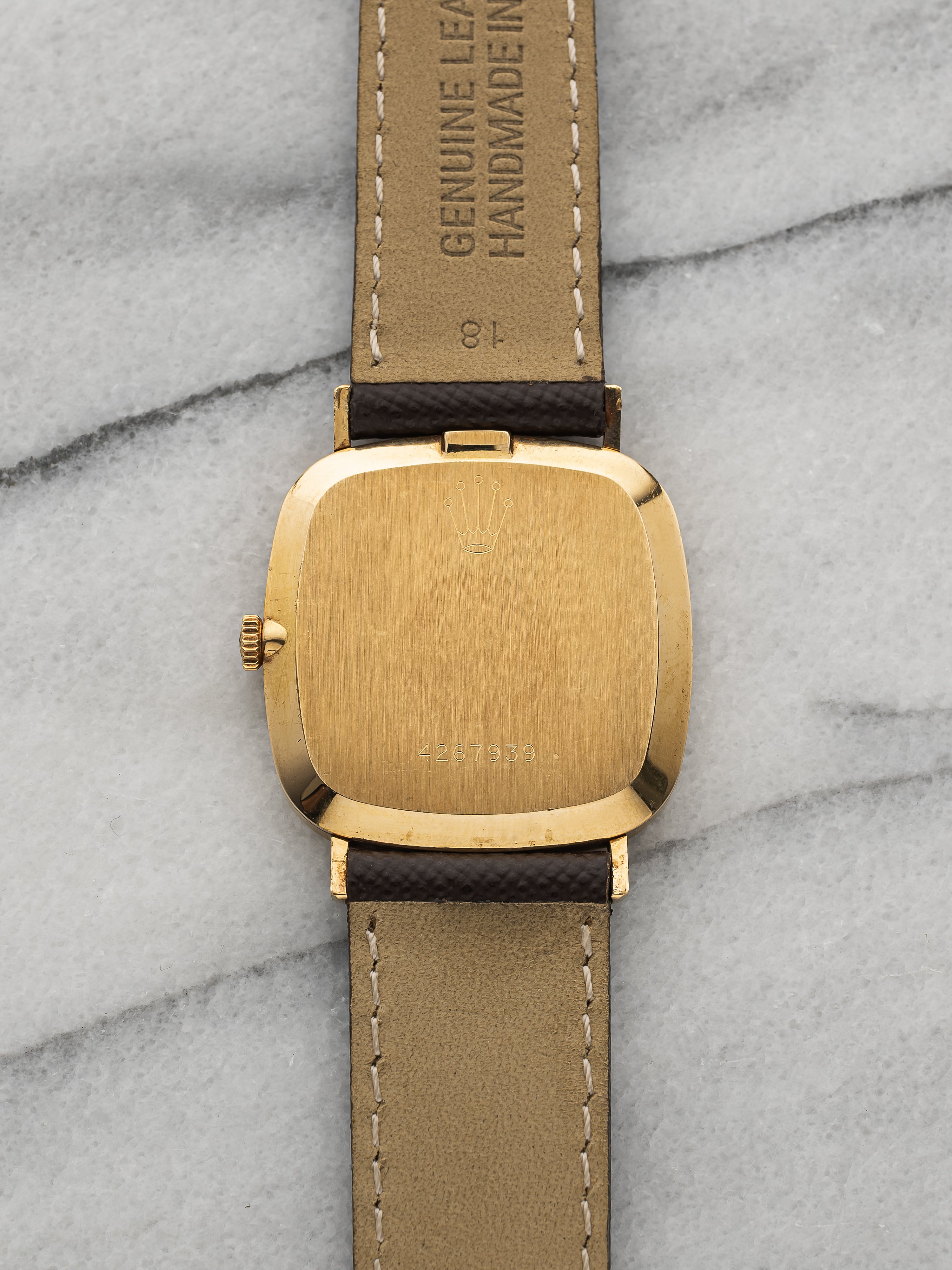1976 Rolex Cellini Cushion 4114 - 18K Yellow Gold Champagne Sunburst Dial