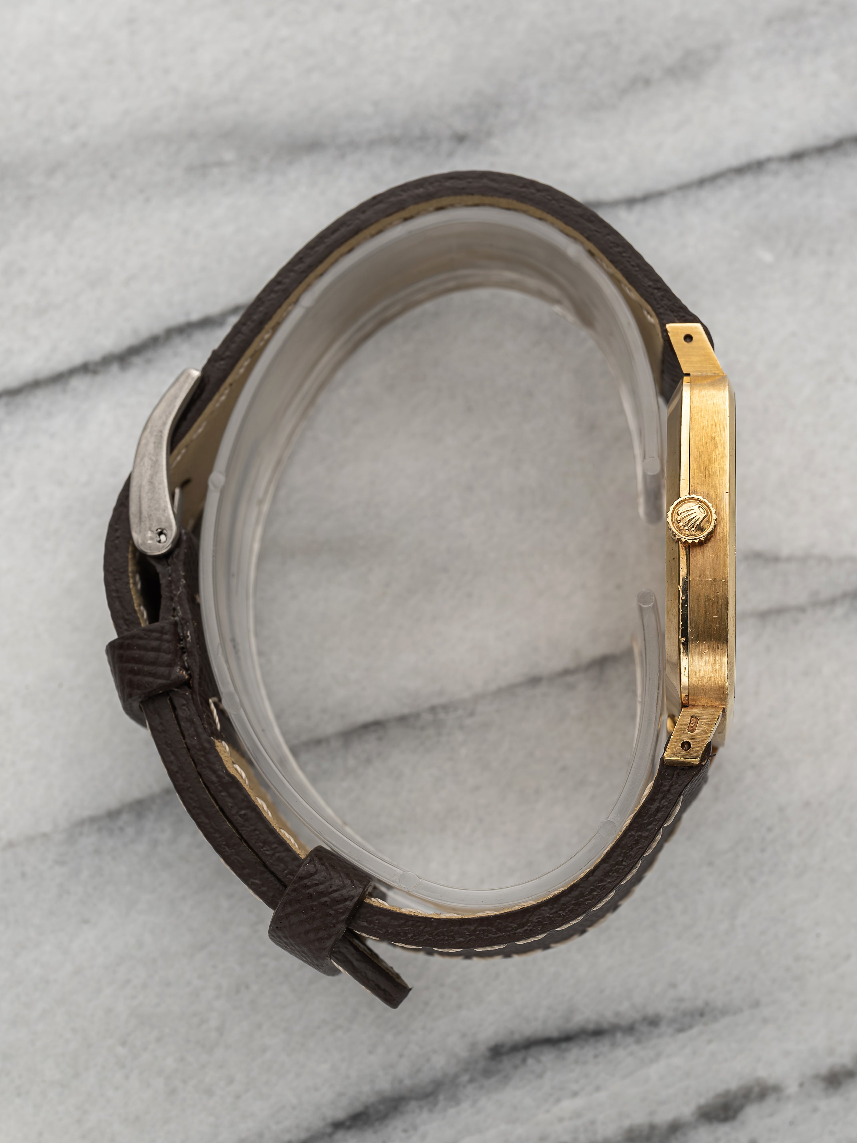 1976 Rolex Cellini Cushion 4114 - 18K Yellow Gold Champagne Sunburst Dial