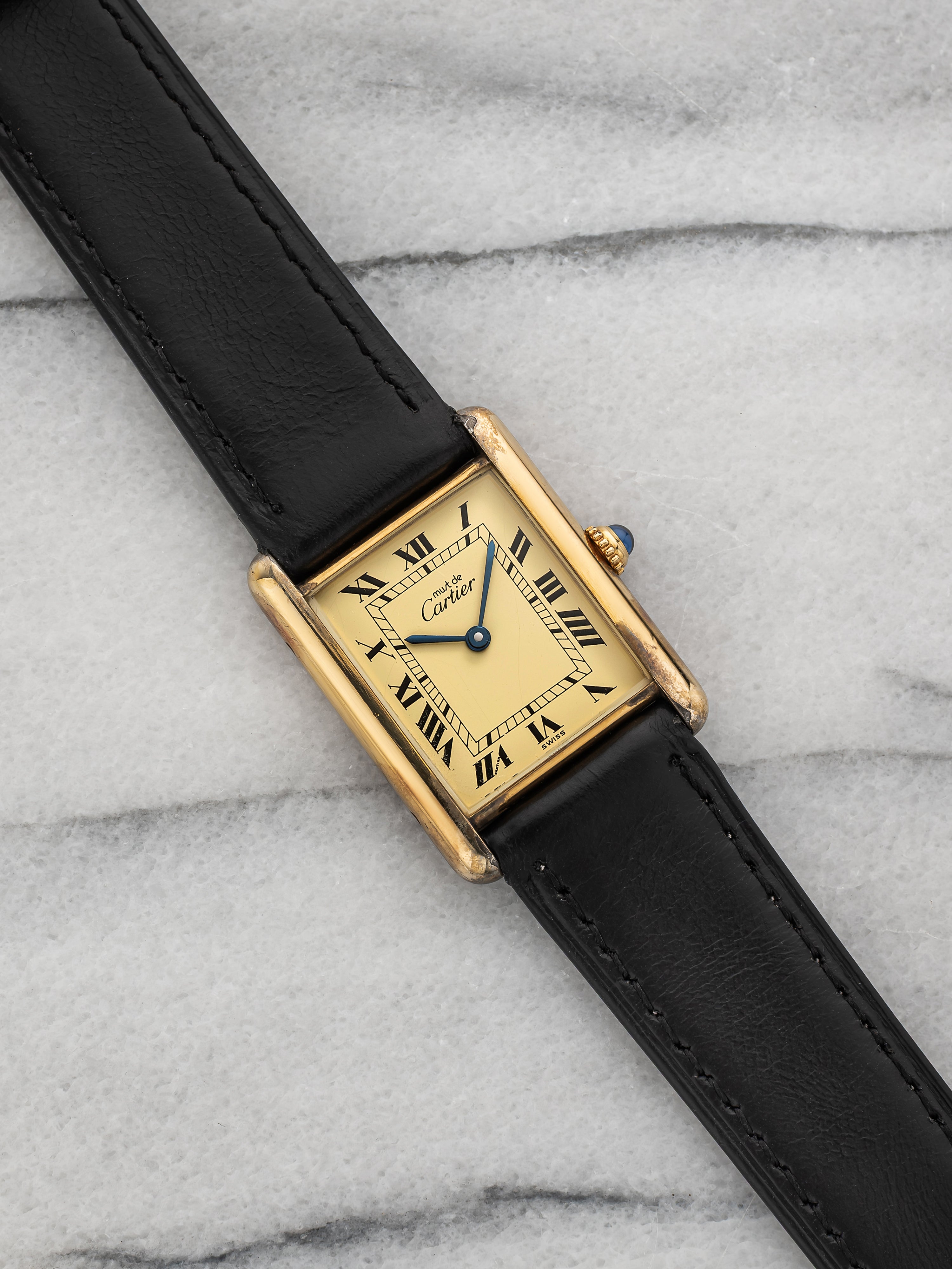 Cartier Must de Tank 590005 - Vermeil, Lemon Roman Dial