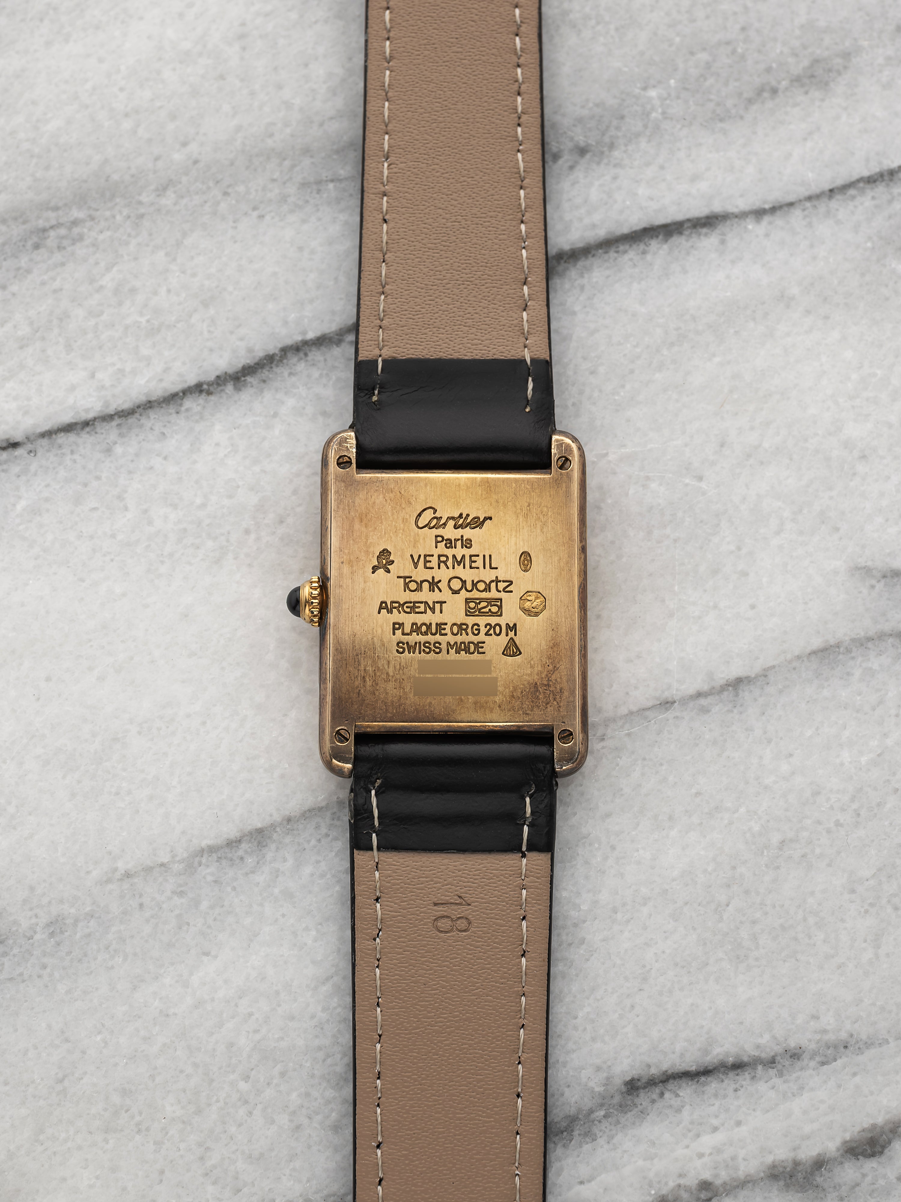 Cartier Must de Tank 590005 - Vermeil, Lemon Roman Dial