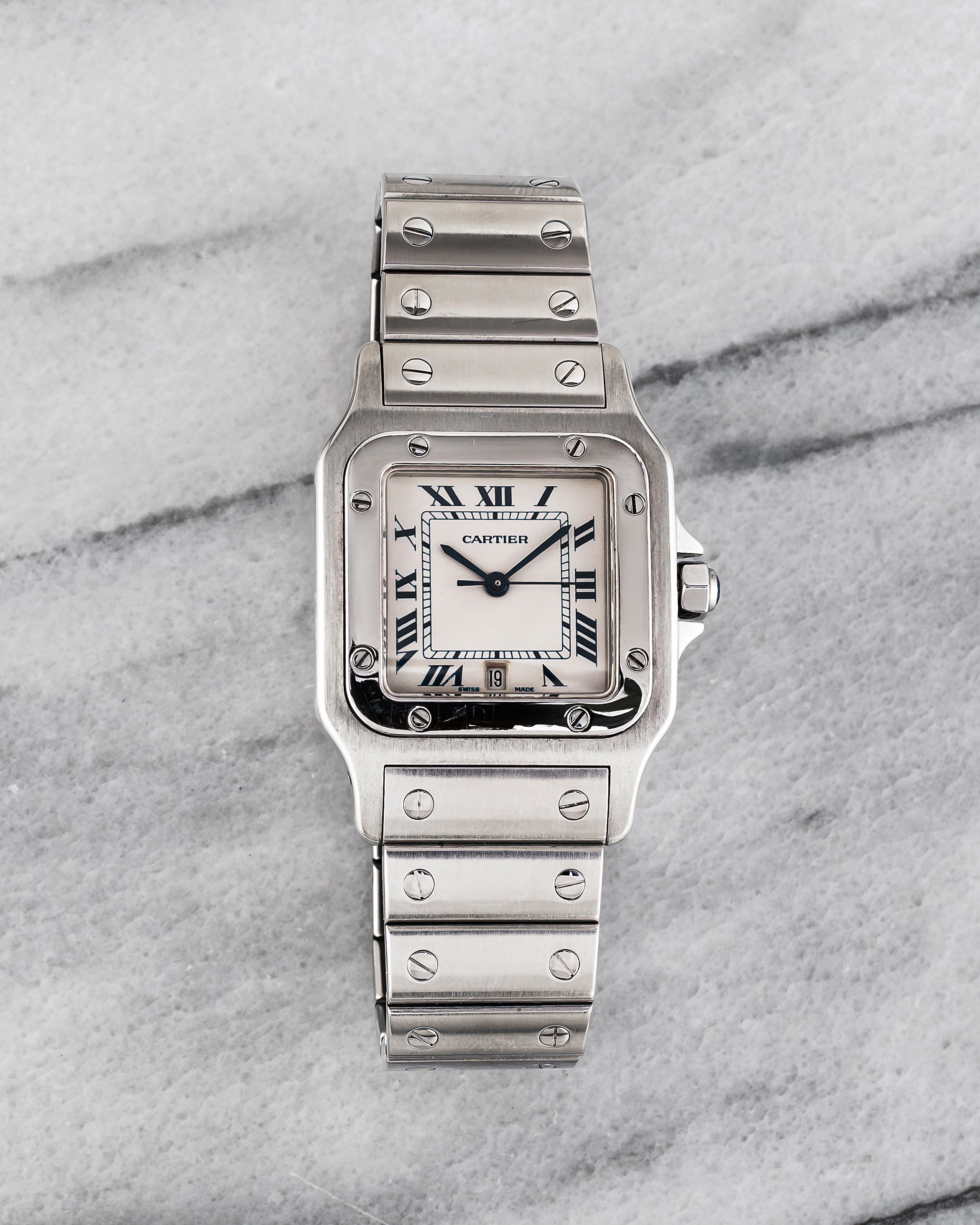 Cartier Santos 1564 – White Roman Dial