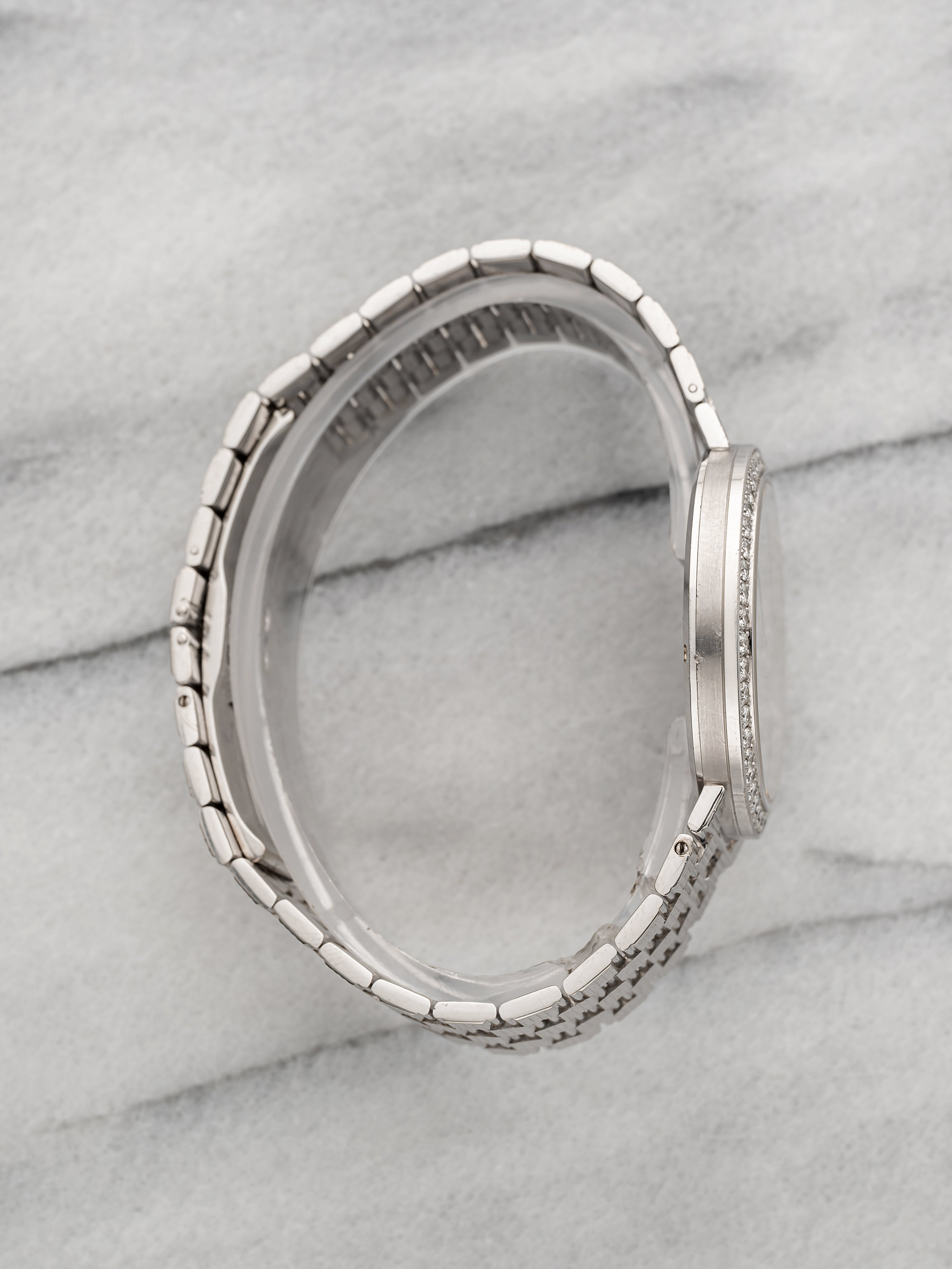 2004 Audemars Piguet Pave Ultra Thin 15071BC White Gold Pave Diamond Dial Manual